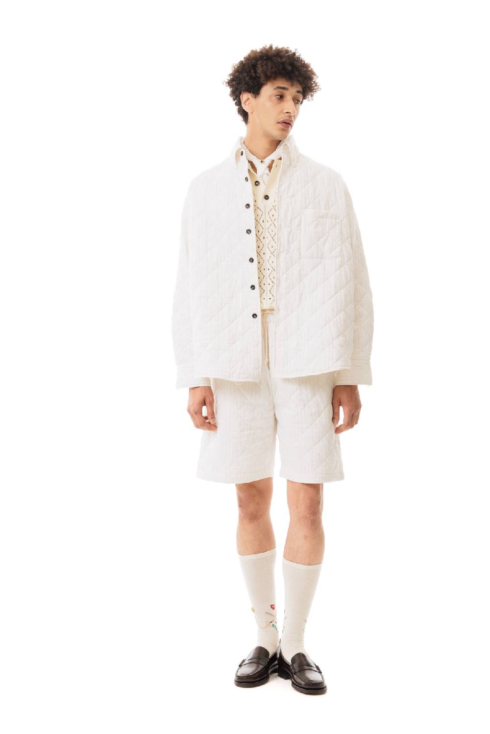 Lc23 Quilted Popeline Overshirt Cream