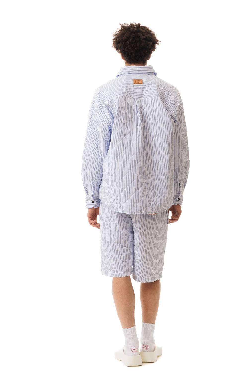 Lc23 Quilted Popeline Overshirt White-Blue