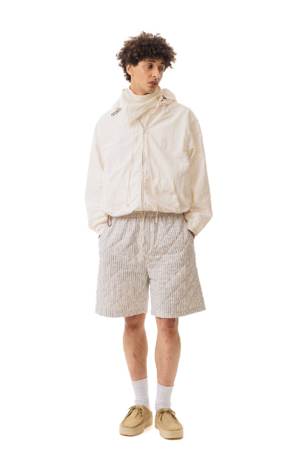 Lc23 Quilted Popeline Shorts Cream-Black