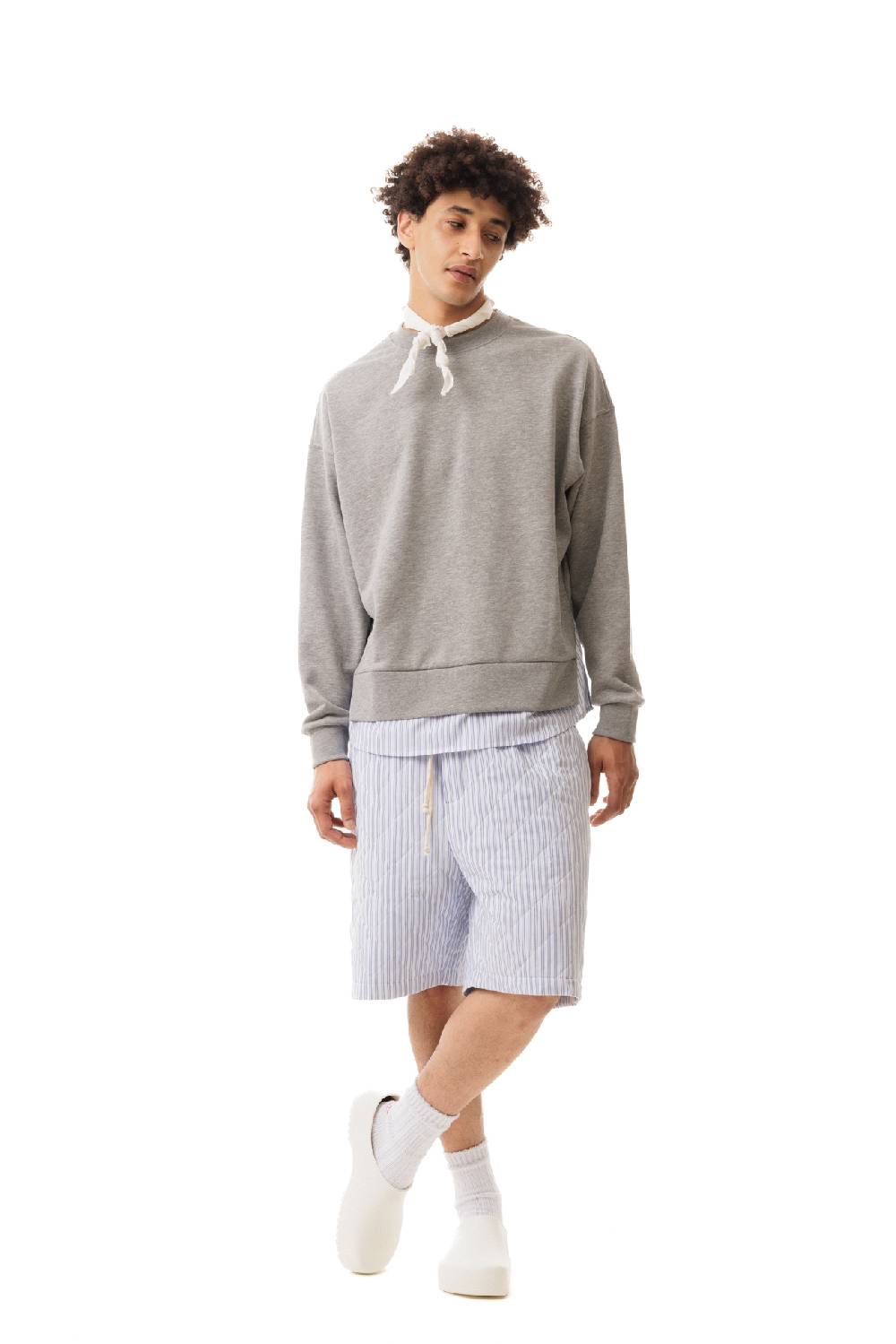 Lc23 Quilted Popeline Shorts White-Blue