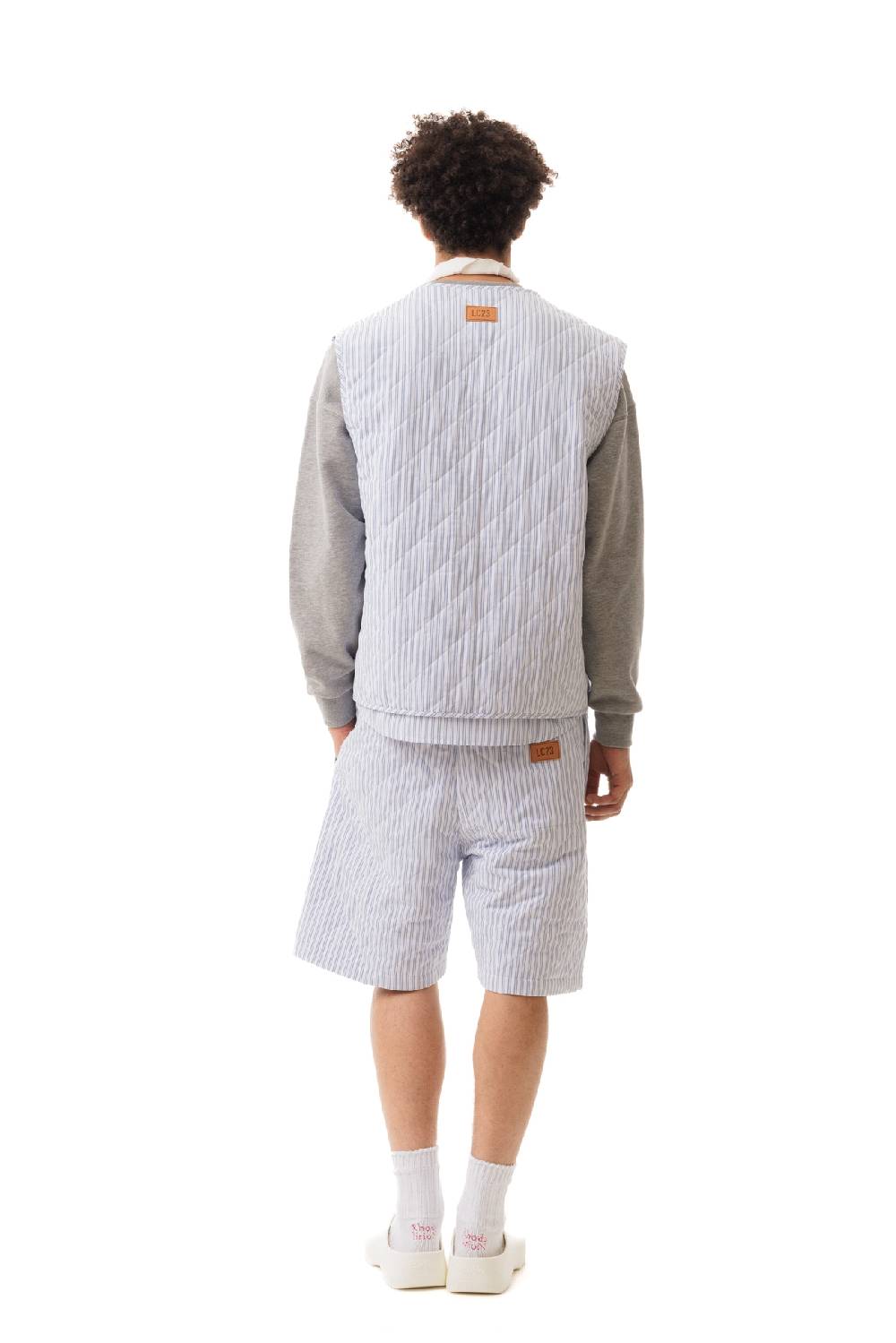 Lc23 Quilted Popeline White-Blue Vest