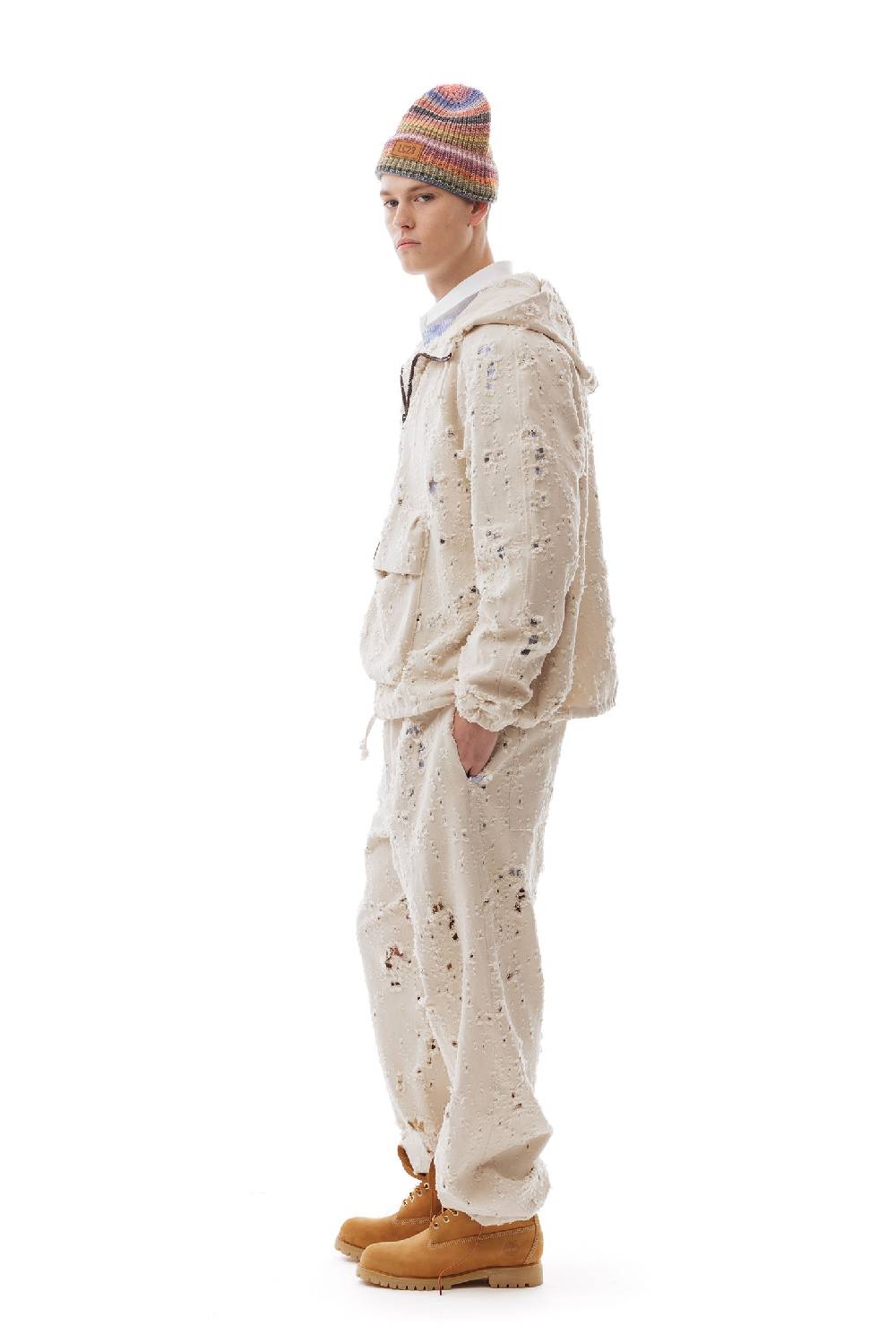 Lc23 Ripped Denim Anorak