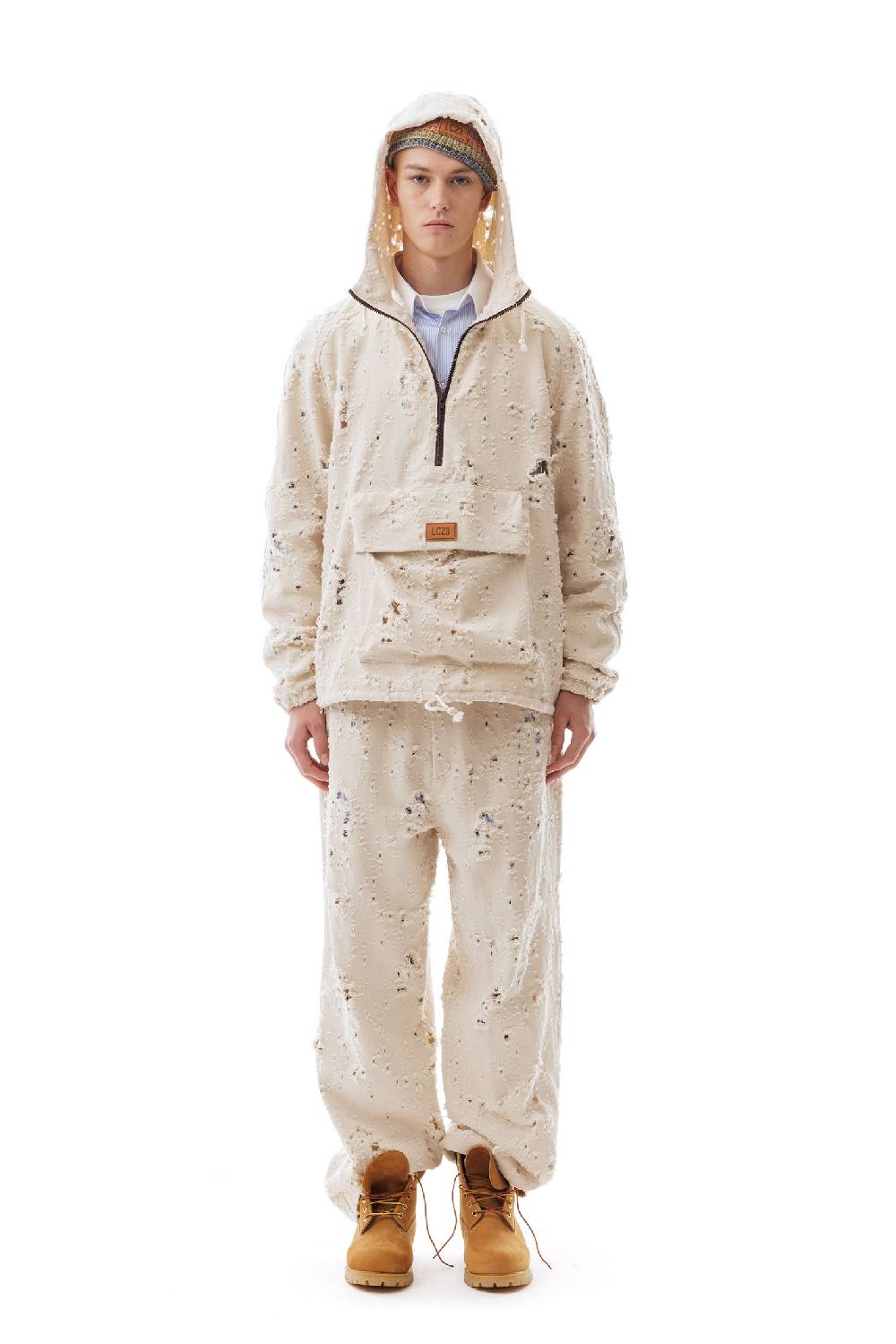 Lc23 Ripped Denim Anorak