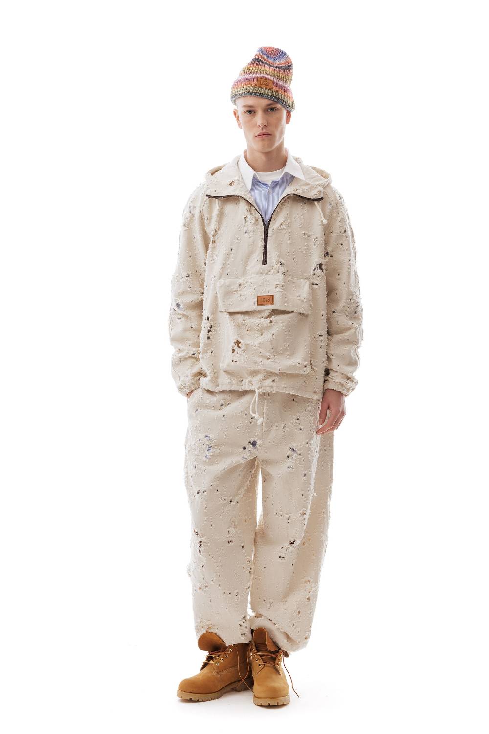 Lc23 Ripped Denim Anorak