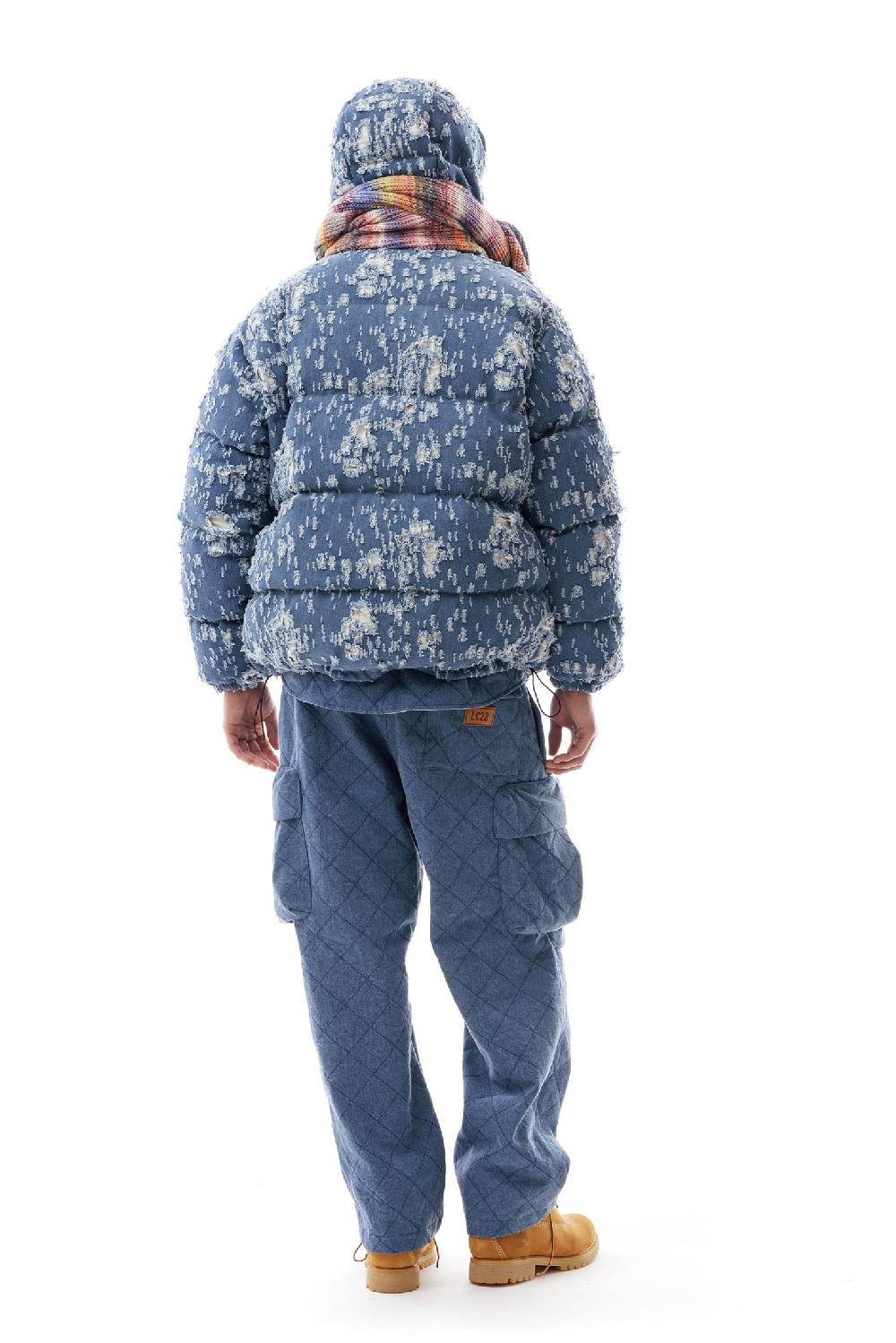 Lc23 Ripped Denim Down Jacket