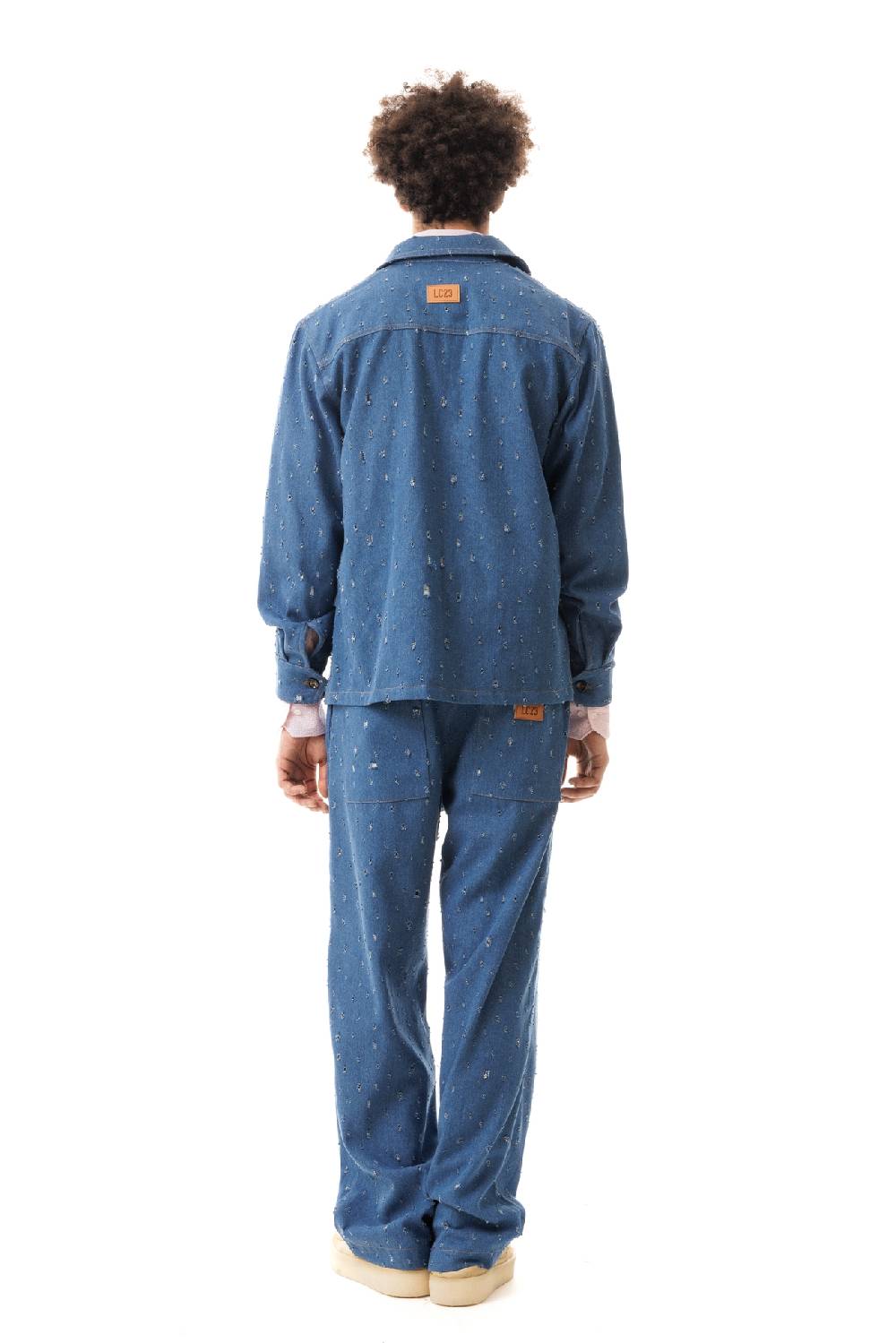 Lc23 Ripped Denim Overshirt