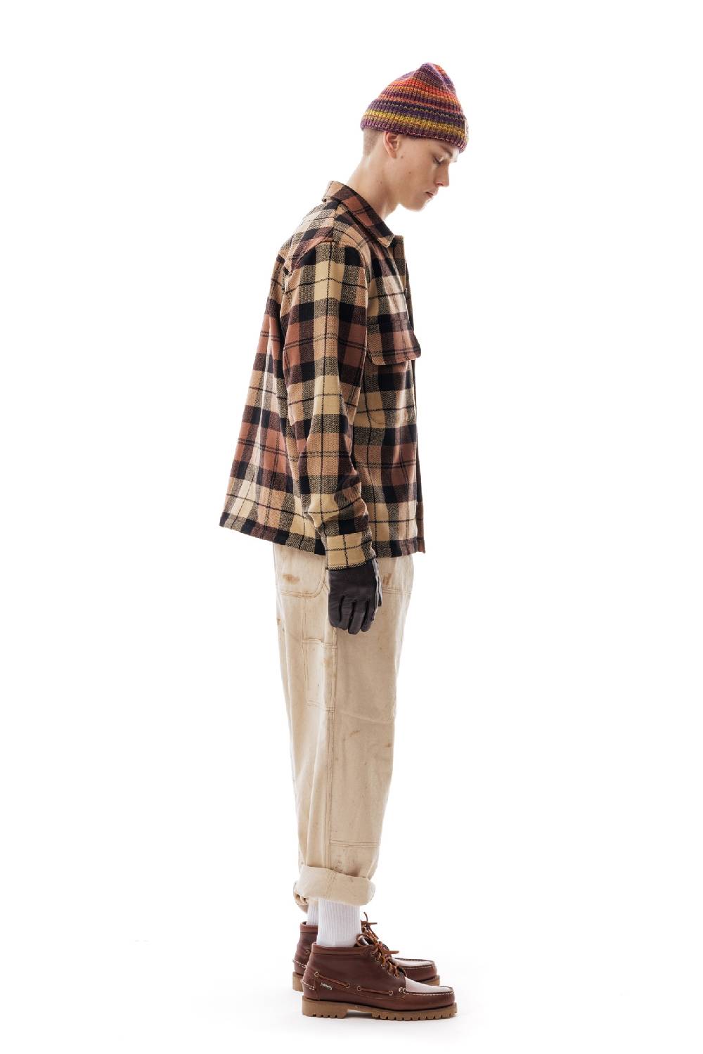 Lc23 Shetland Check Overshirt Beige/Black