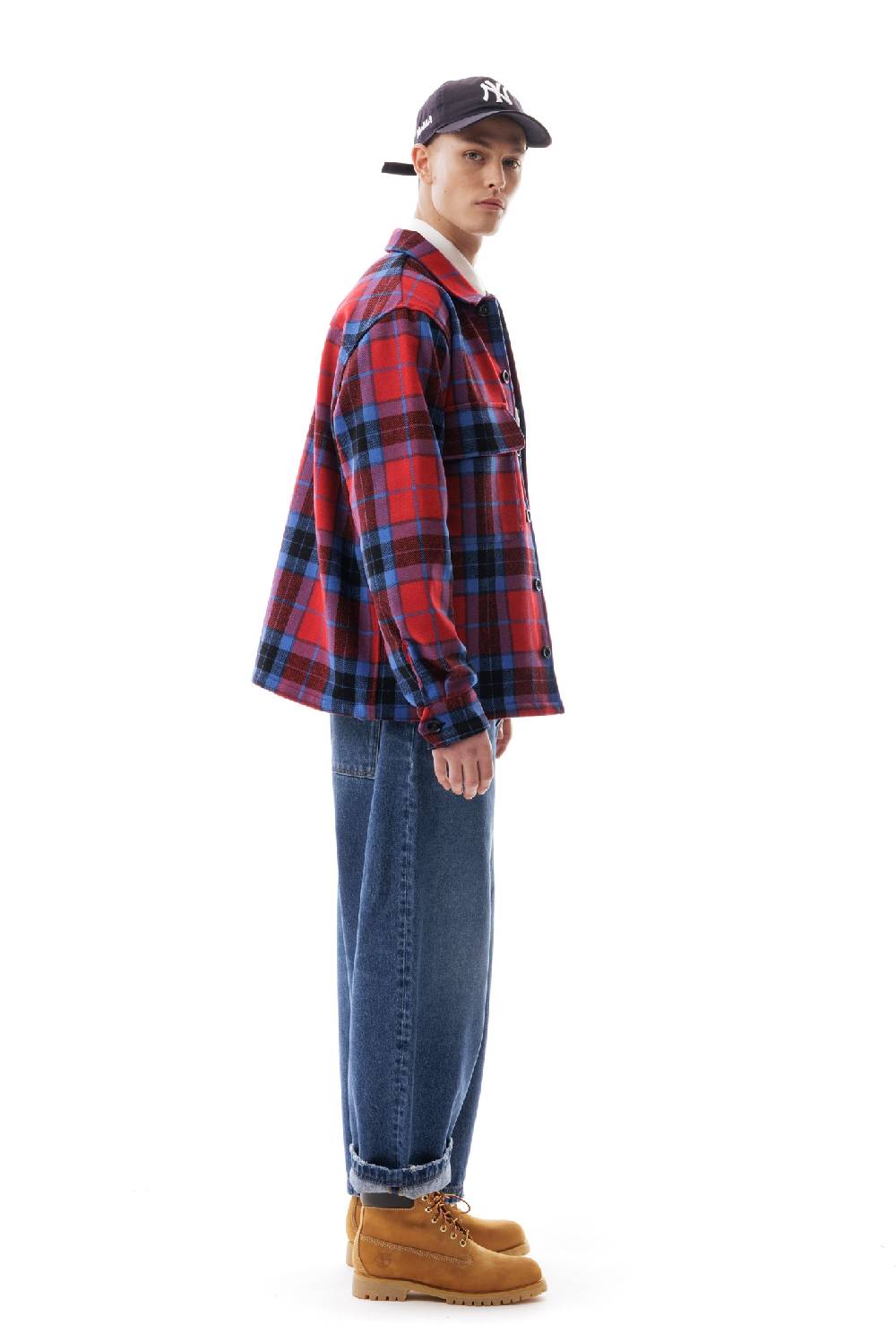 Lc23 Shetland Check Overshirt Blue/Red