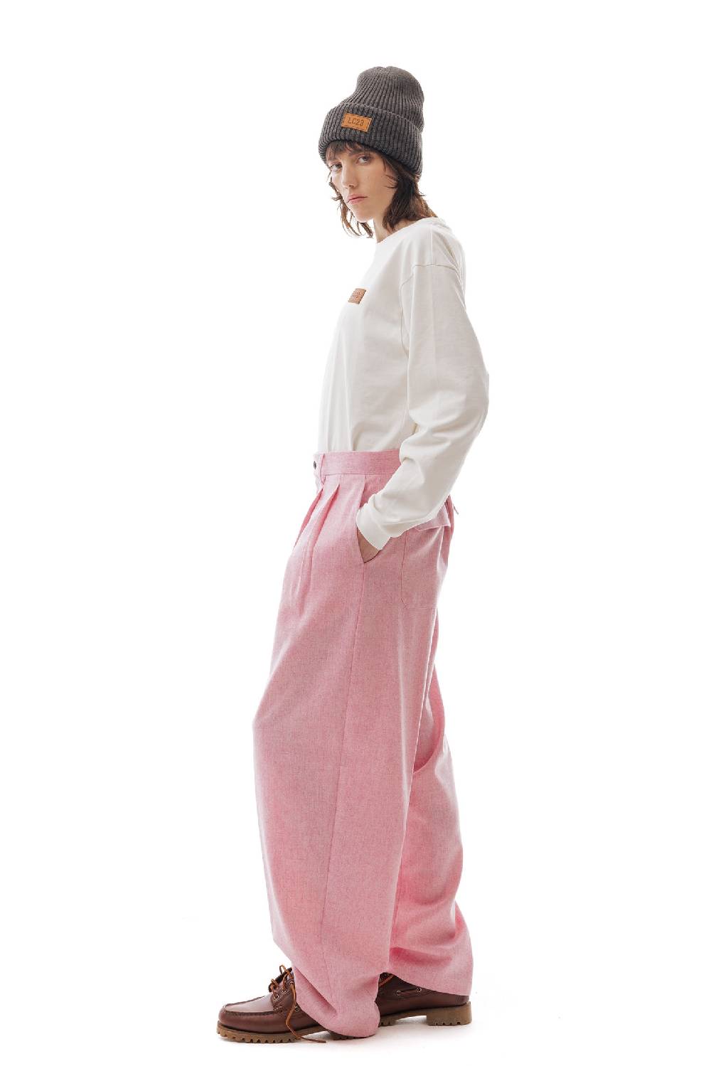 Lc23 Shetland Double Pence Trousers Pink