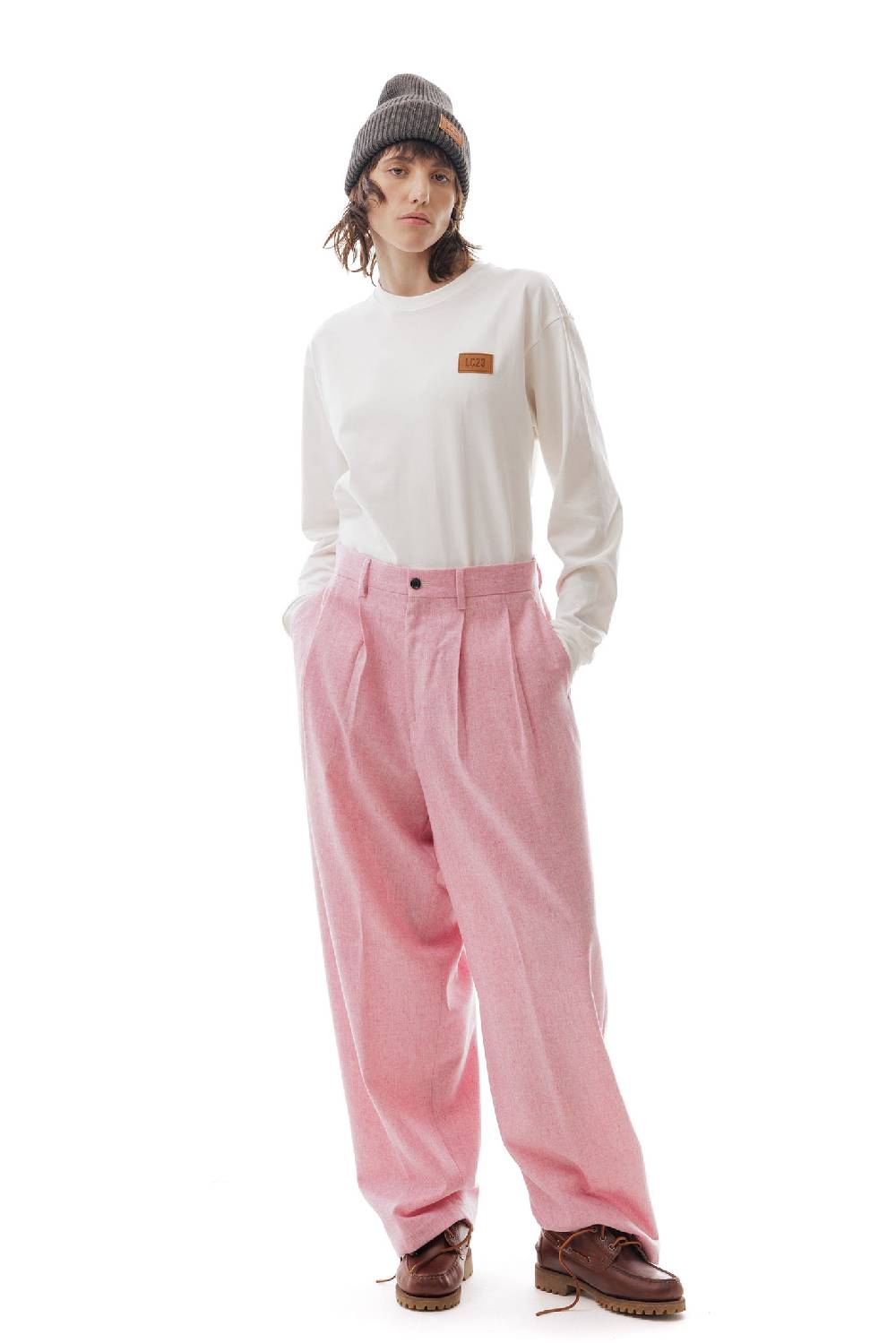 Lc23 Shetland Double Pence Trousers Pink