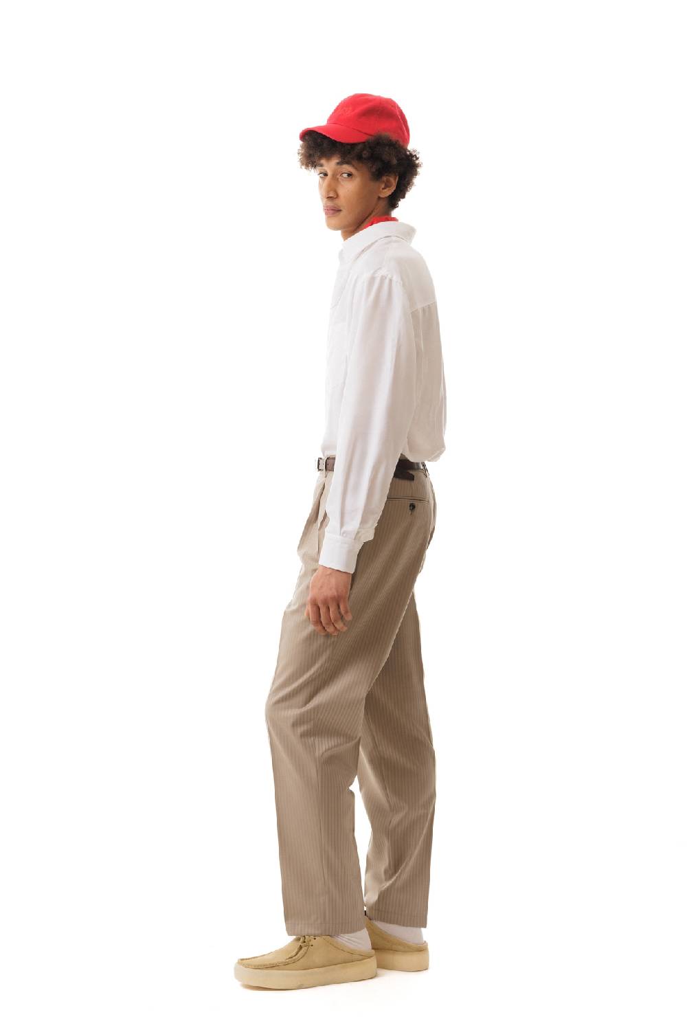Lc23 Stripes Beige Trousers