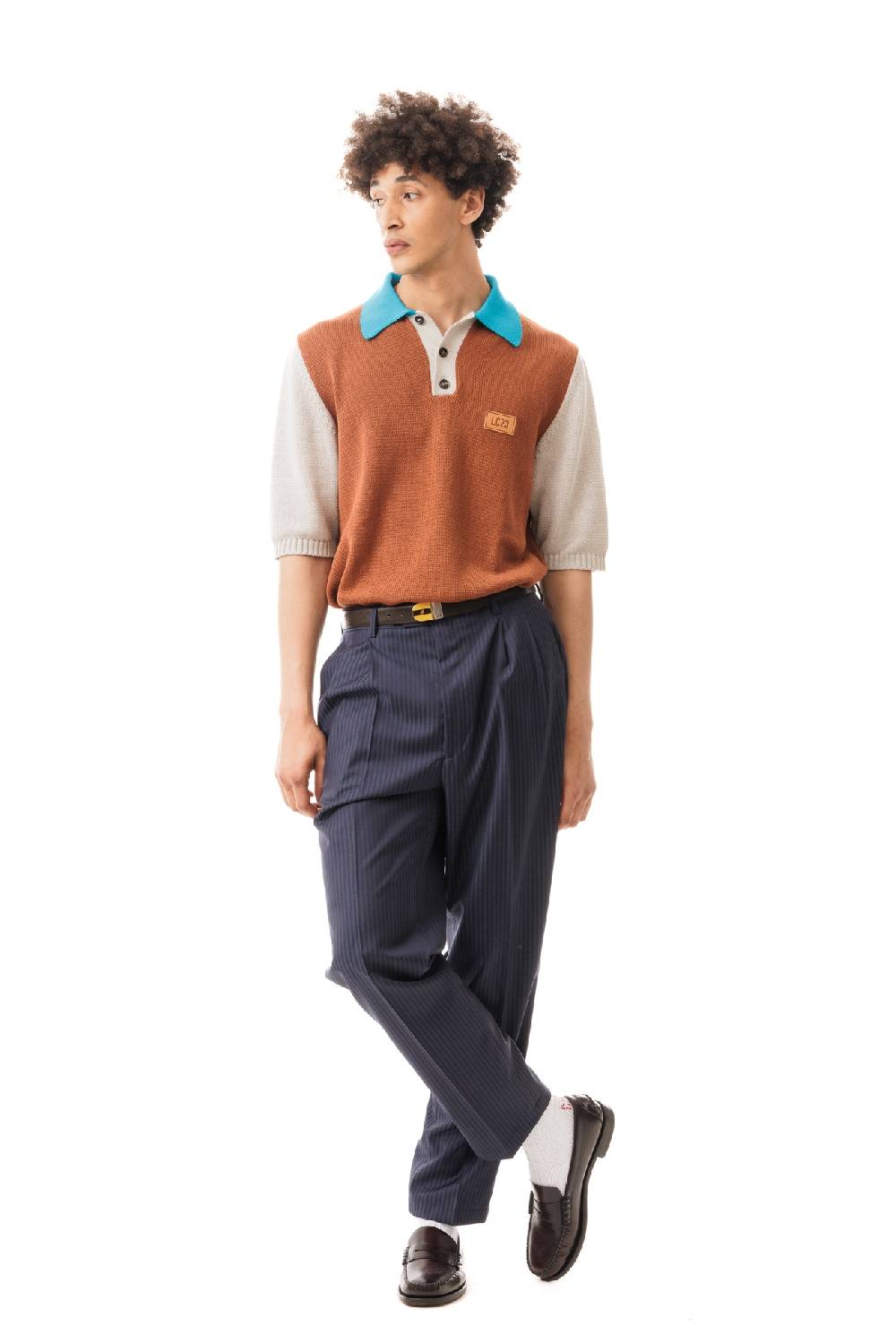 Lc23 Stripes Navy Trousers