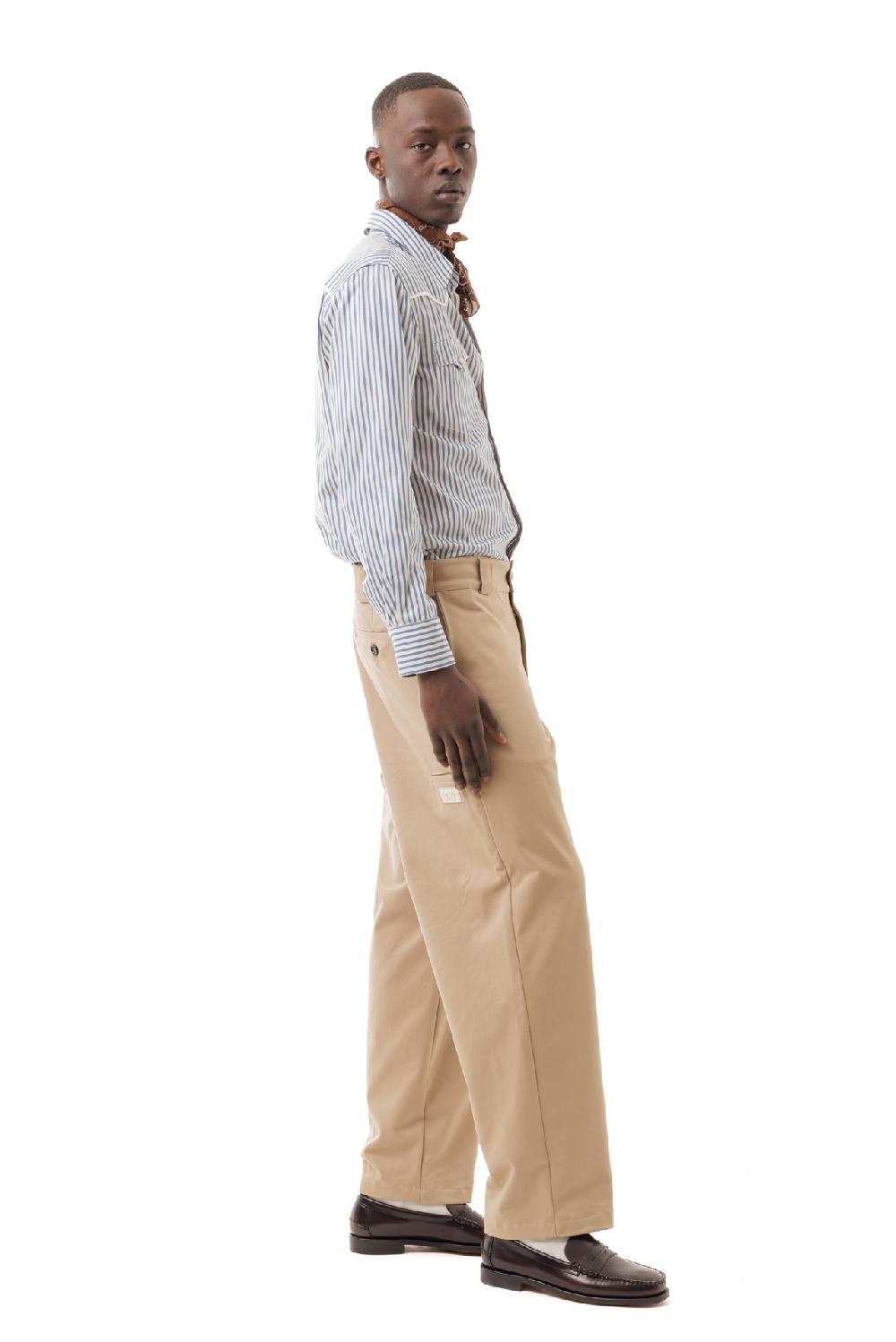 Lc23 Stripes Western Shirt Blue