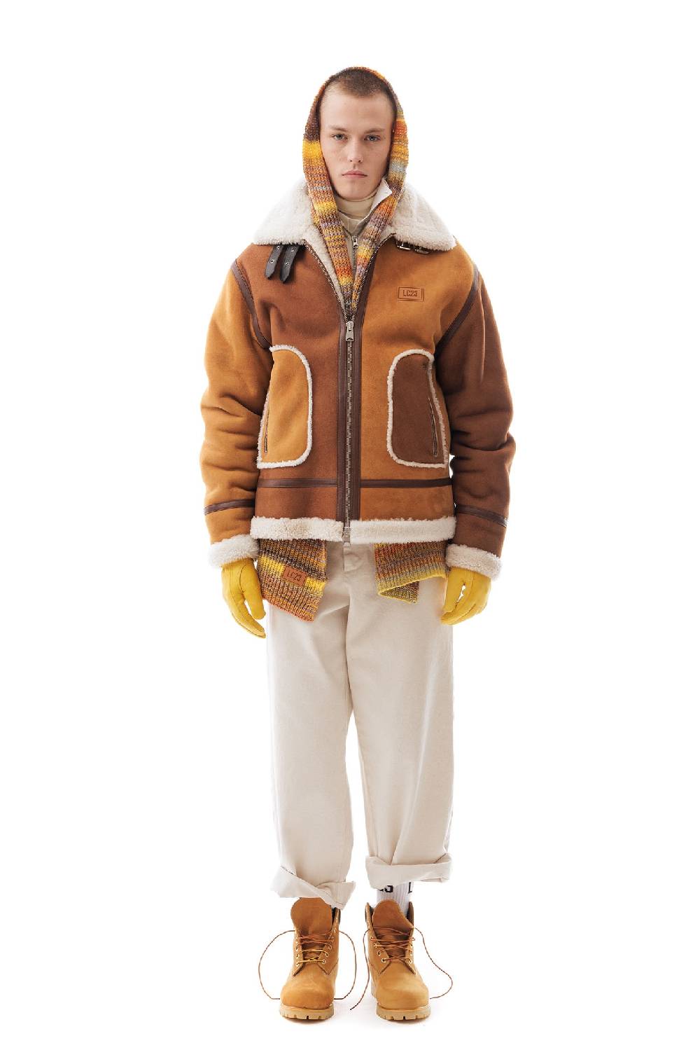 Lc23 Two-Tone Shearling Jacket