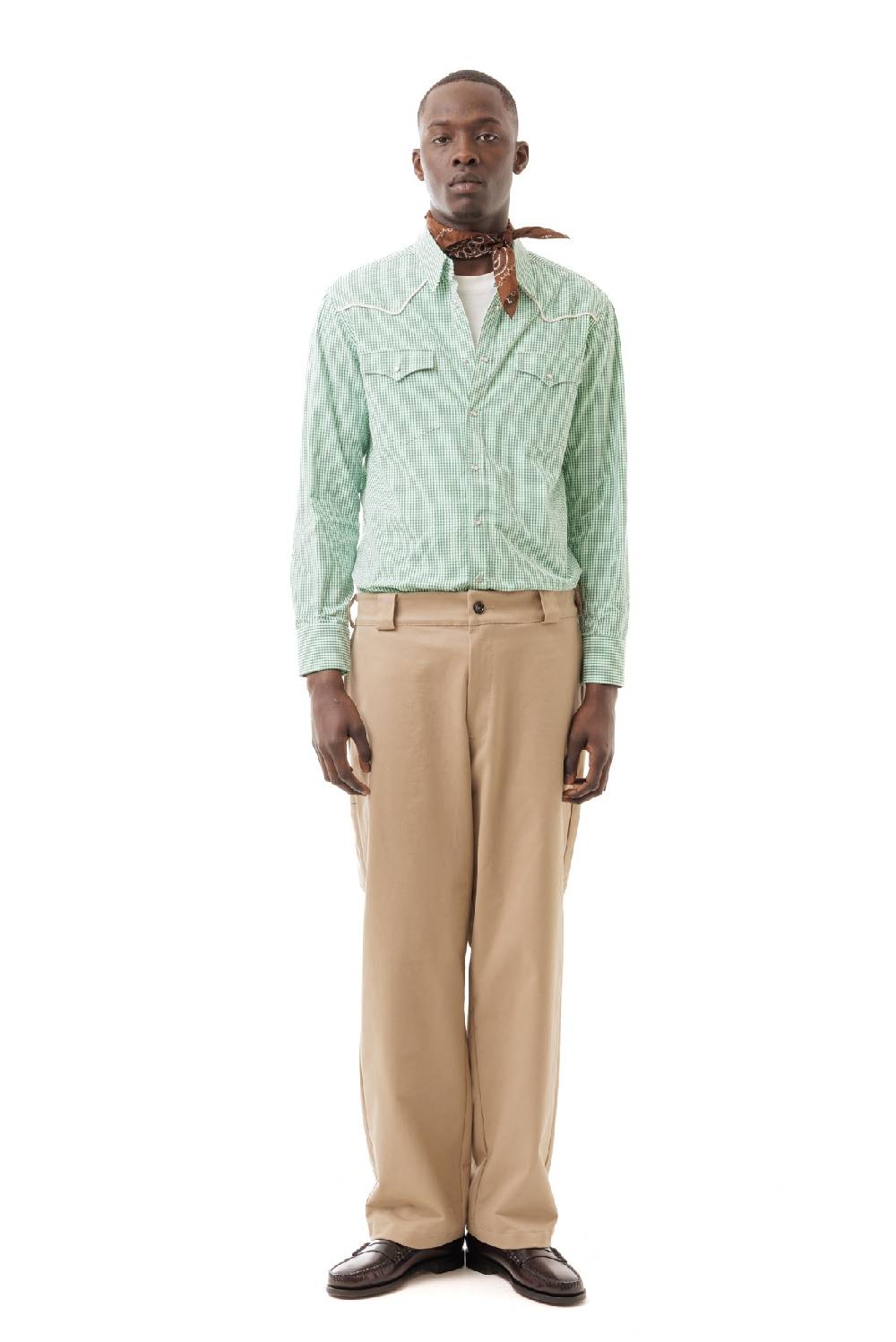 Lc23 Vichy Western Shirt Green