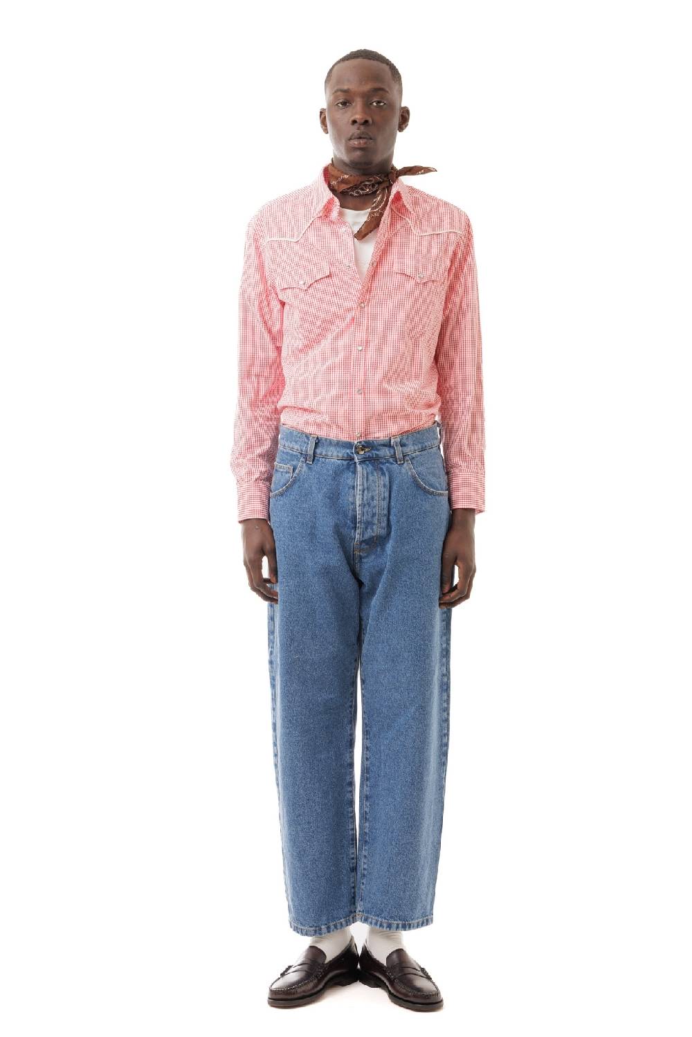 Lc23 Vichy Western Shirt Red