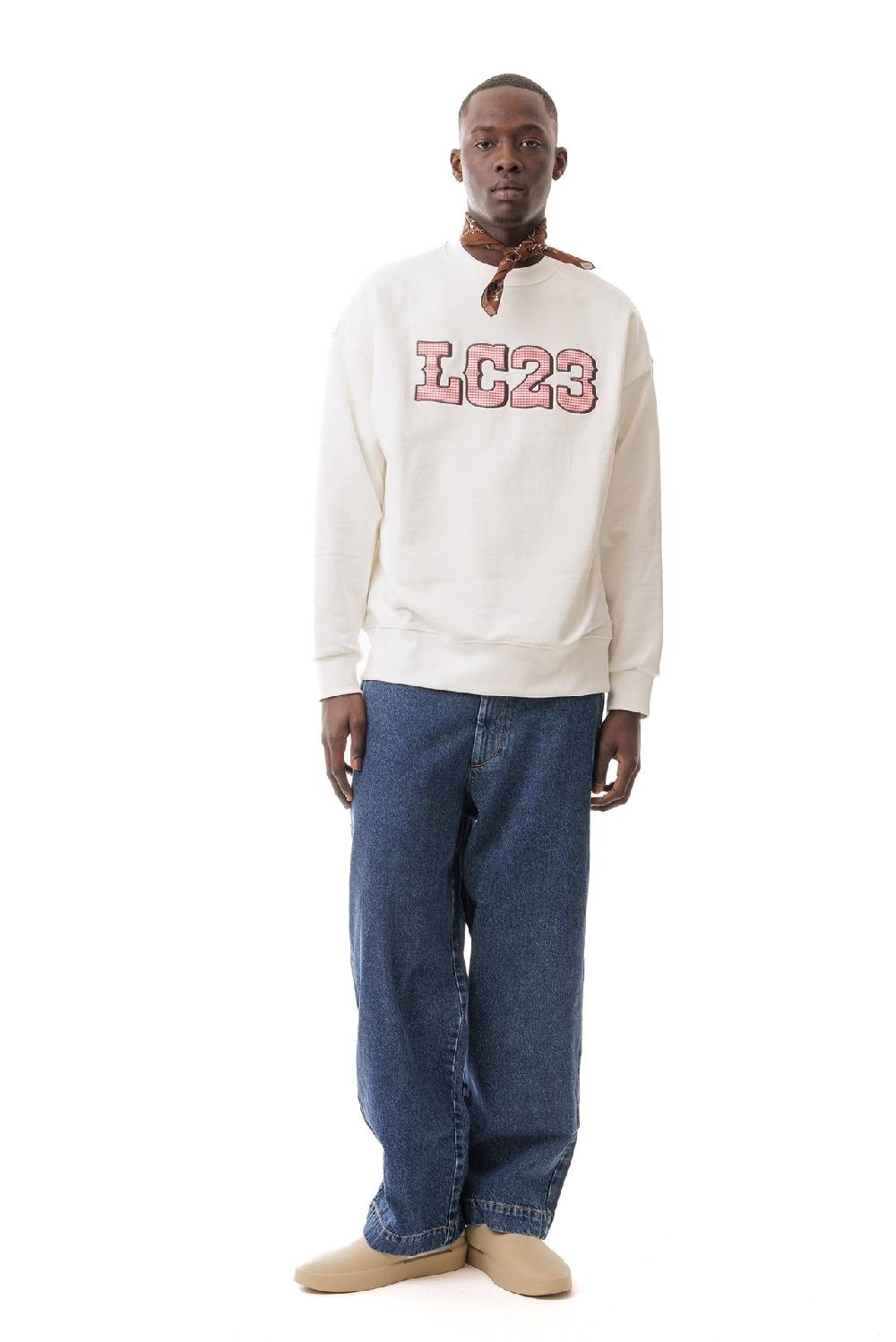 Lc23 Western Logo Sweatshirt Cream