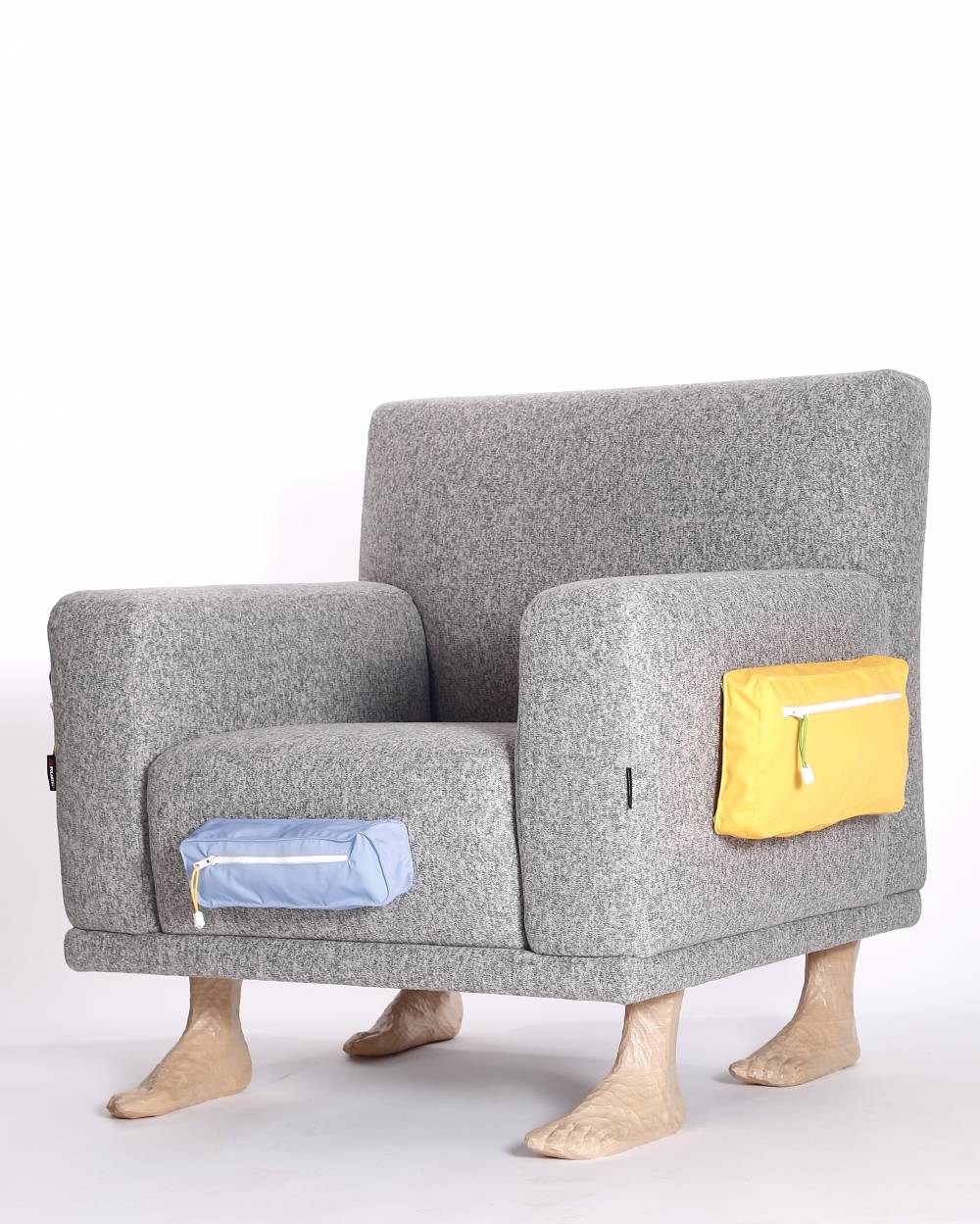 Lc23 Wood Feet Polartec Armchair