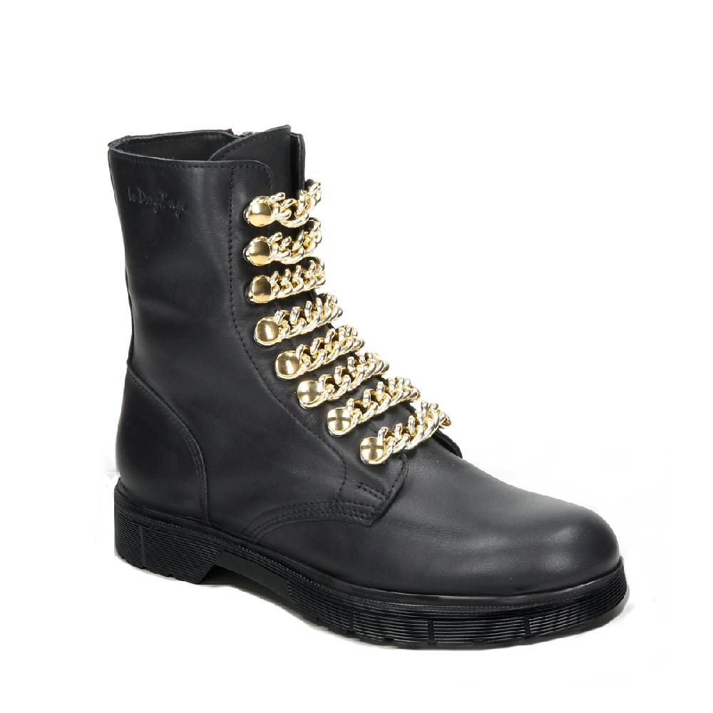 Le Dangerouge Amelie Black Leather Gold
