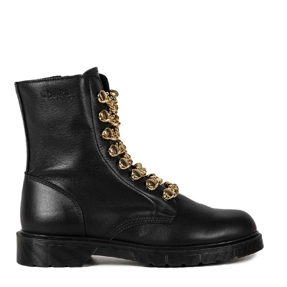 Le Dangerouge Amelie Black Leather Gold