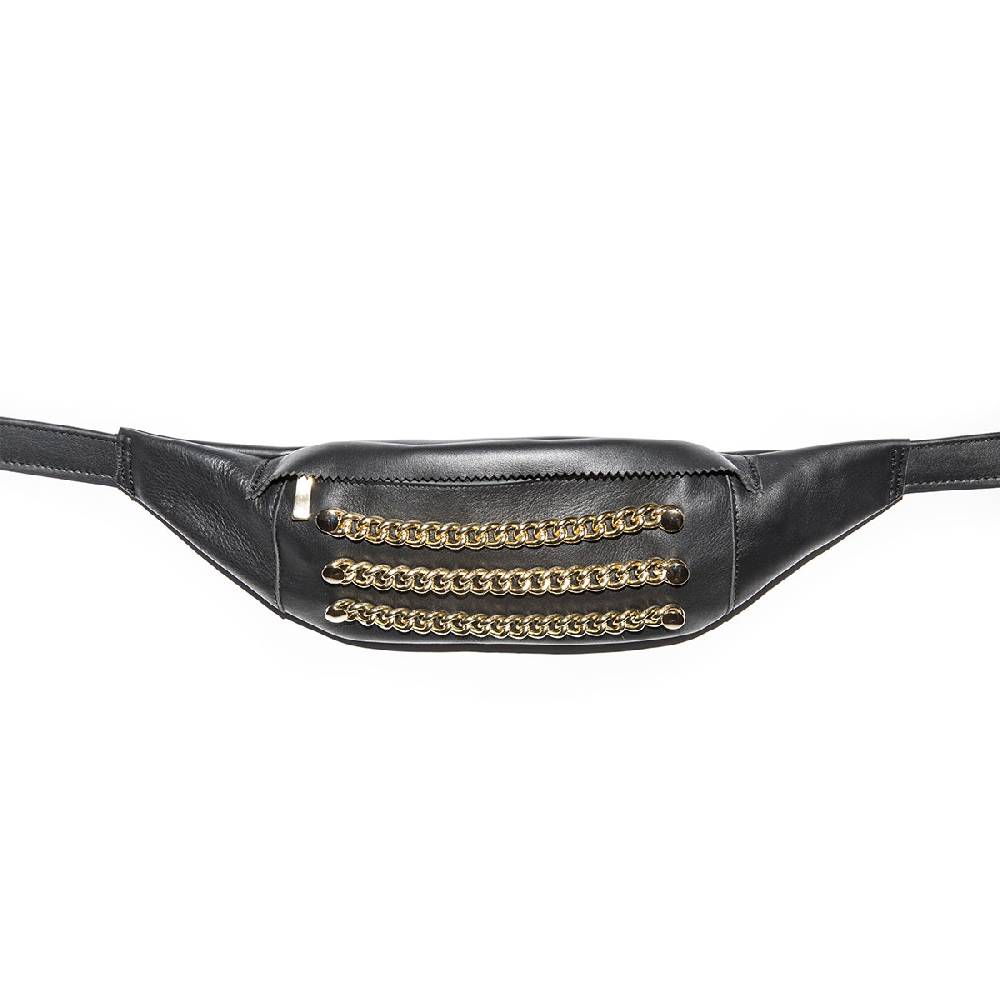 Le Dangerouge Fanny Pack Leather Gold Chain