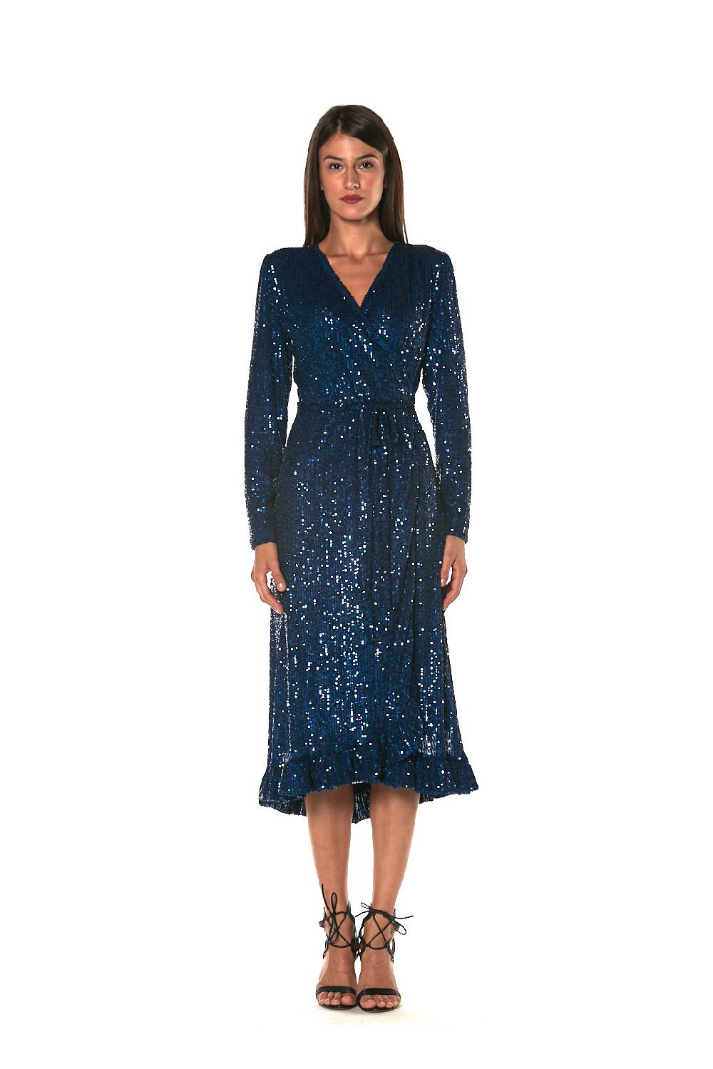 Le Twins Abito Barbara – Paillettes Blu