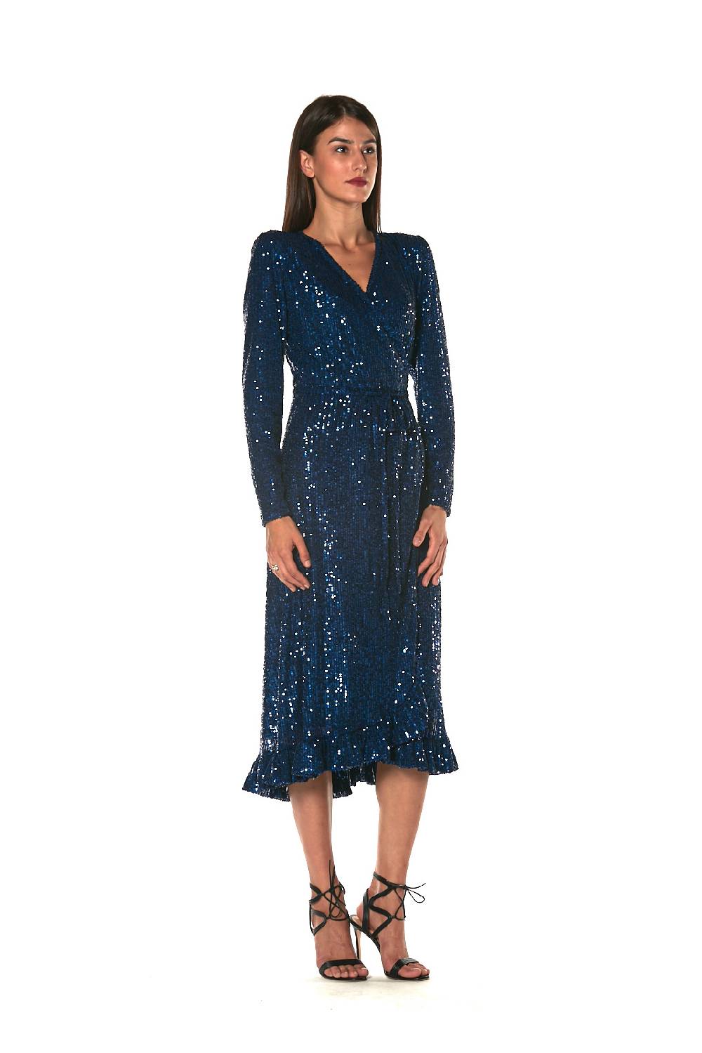 Le Twins Abito Barbara – Paillettes Blu