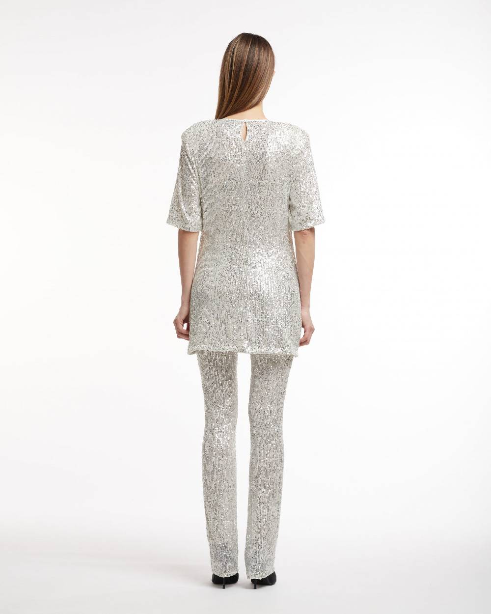 Le Twins Abito Clara – Paillettes Argento