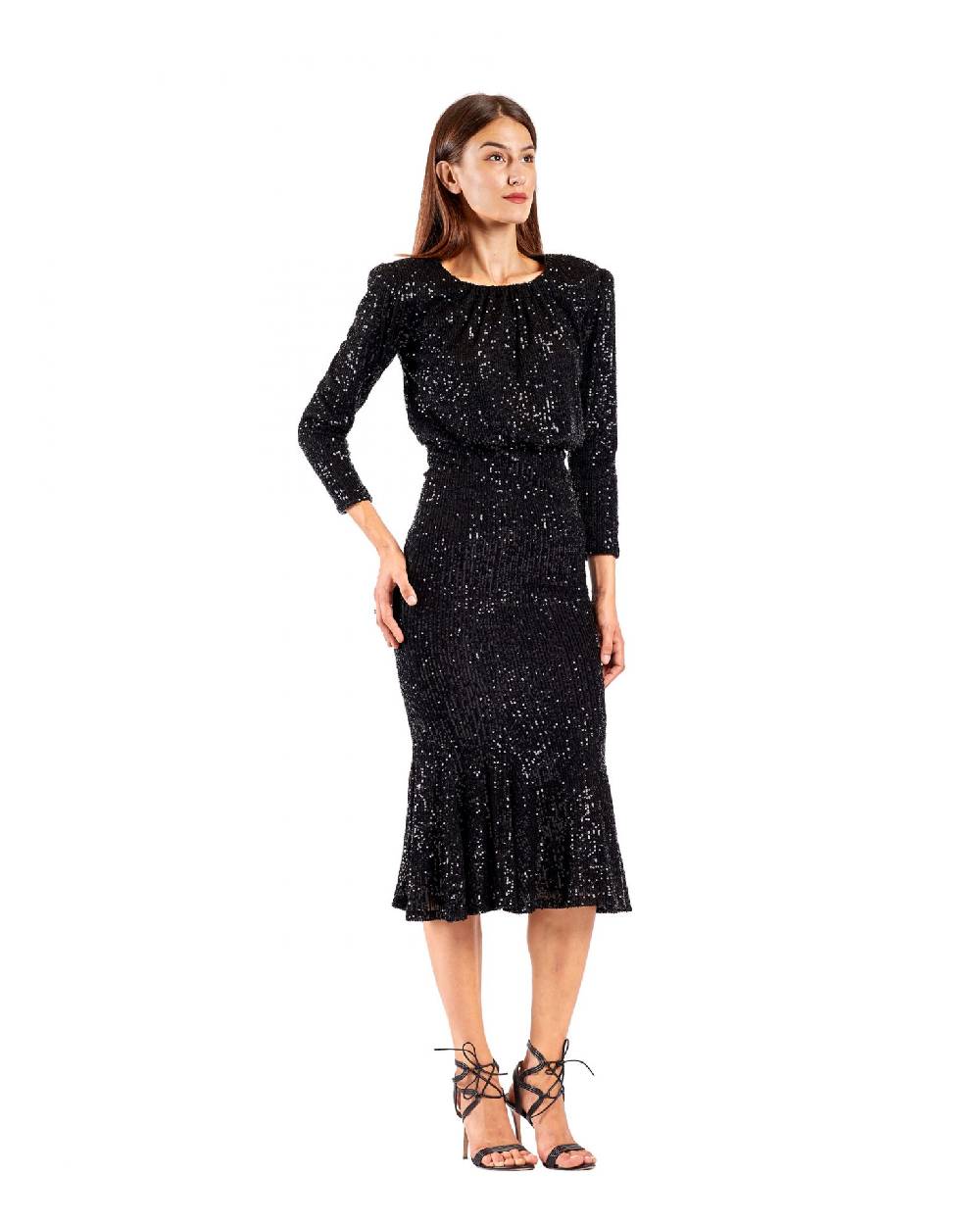 Le Twins Abito Ilaria – Paillettes Nero