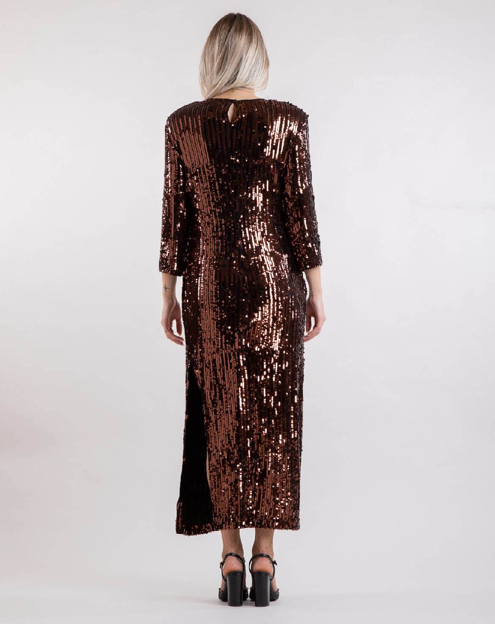 Le Twins Abito Michela – Paillettes Bronzo