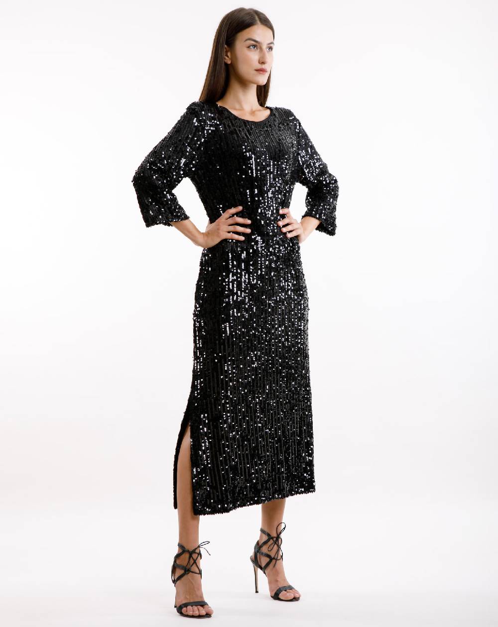 Le Twins Abito Michela – Paillettes Nero