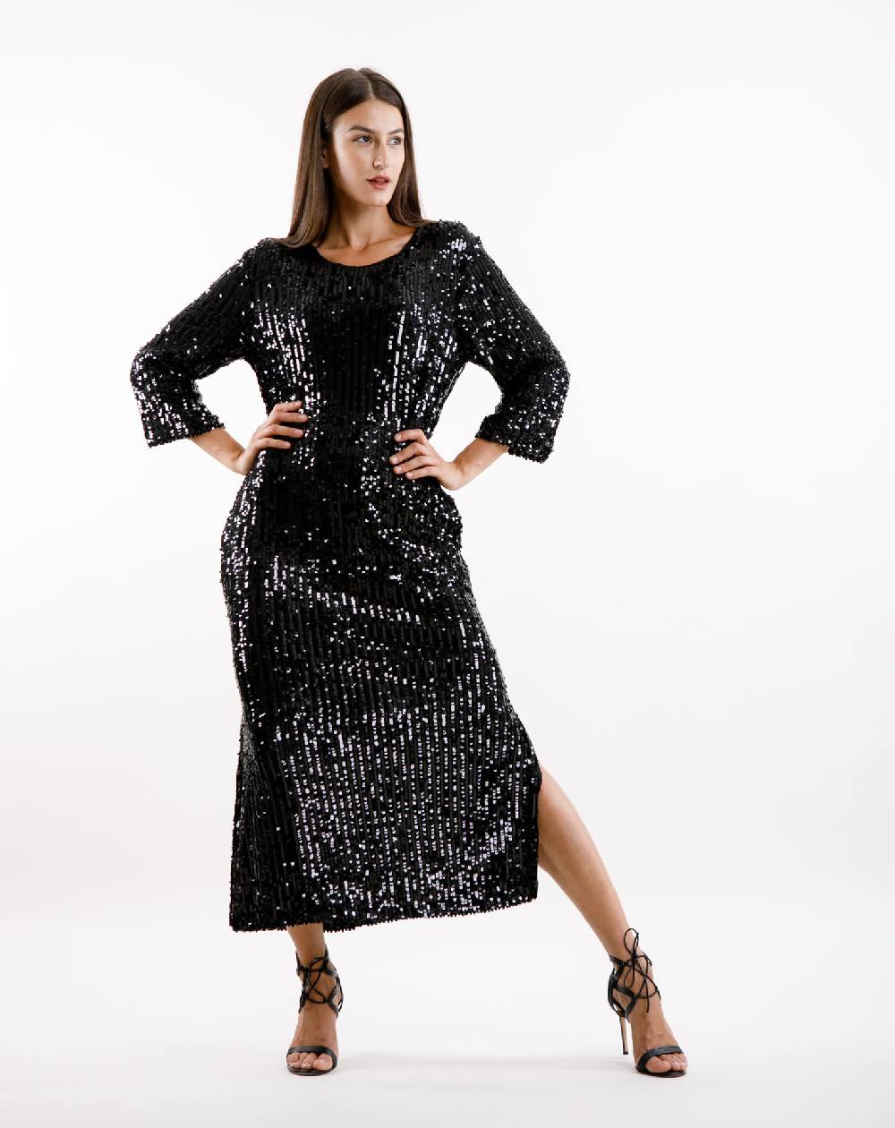 Le Twins Abito Michela – Paillettes Nero