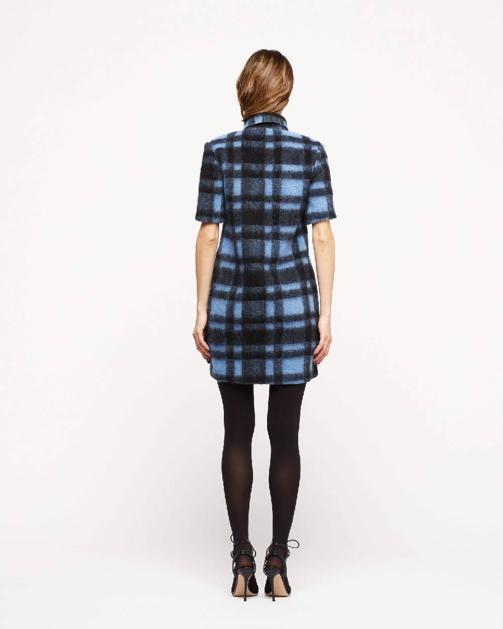 Le Twins Abito Parma – Quadri Celeste E Nero