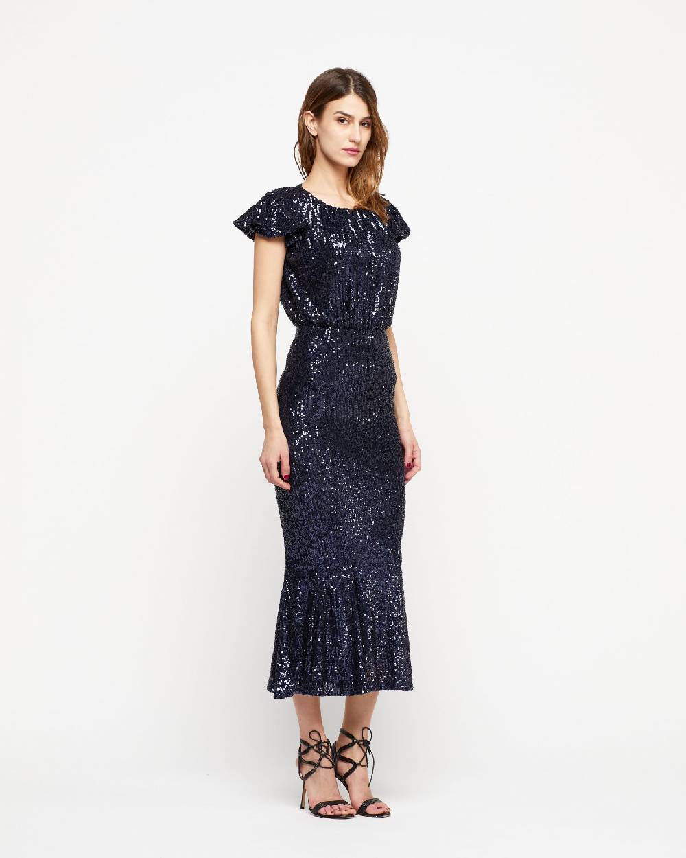 Le Twins Abito Sabrina – Paillettes Blu