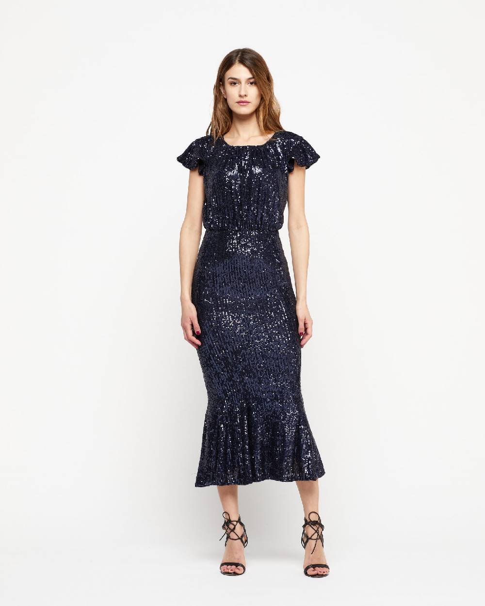 Le Twins Abito Sabrina – Paillettes Blu