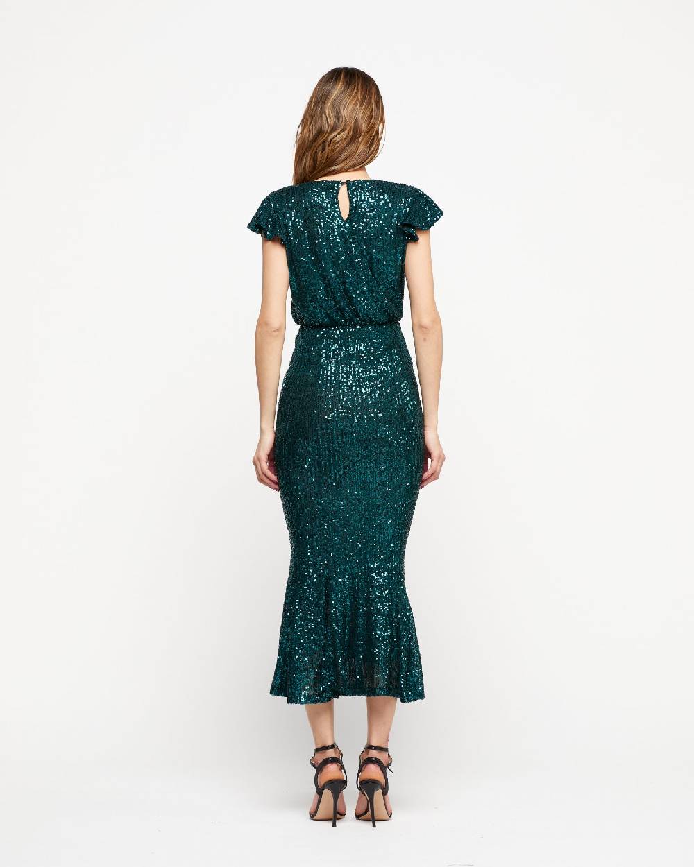 Le Twins Abito Sabrina – Paillettes Verde