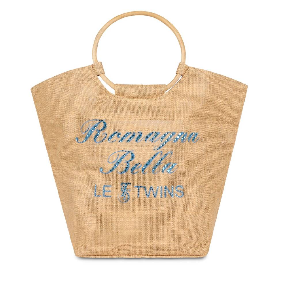 Le Twins Borsa Romagna Grande Scritta Blu