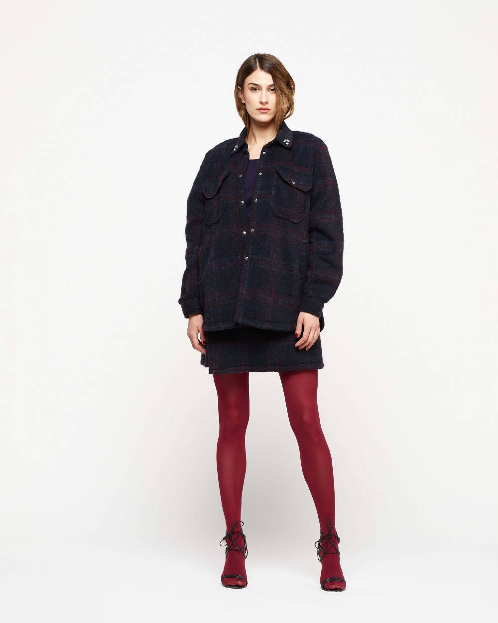 Le Twins Camicia Daniela – Blu Riga Bordeaux