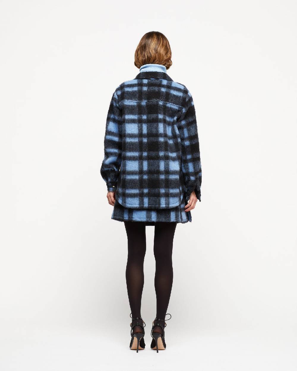 Le Twins Camicia Daniela – Quadri Celeste E Nero