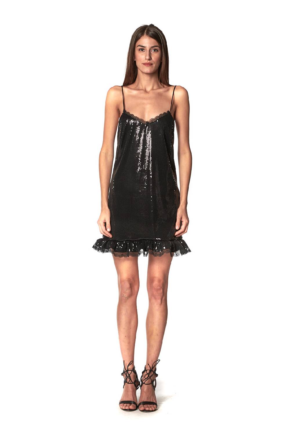 Le Twins CATERINA CORTO PAILLETTES NERO