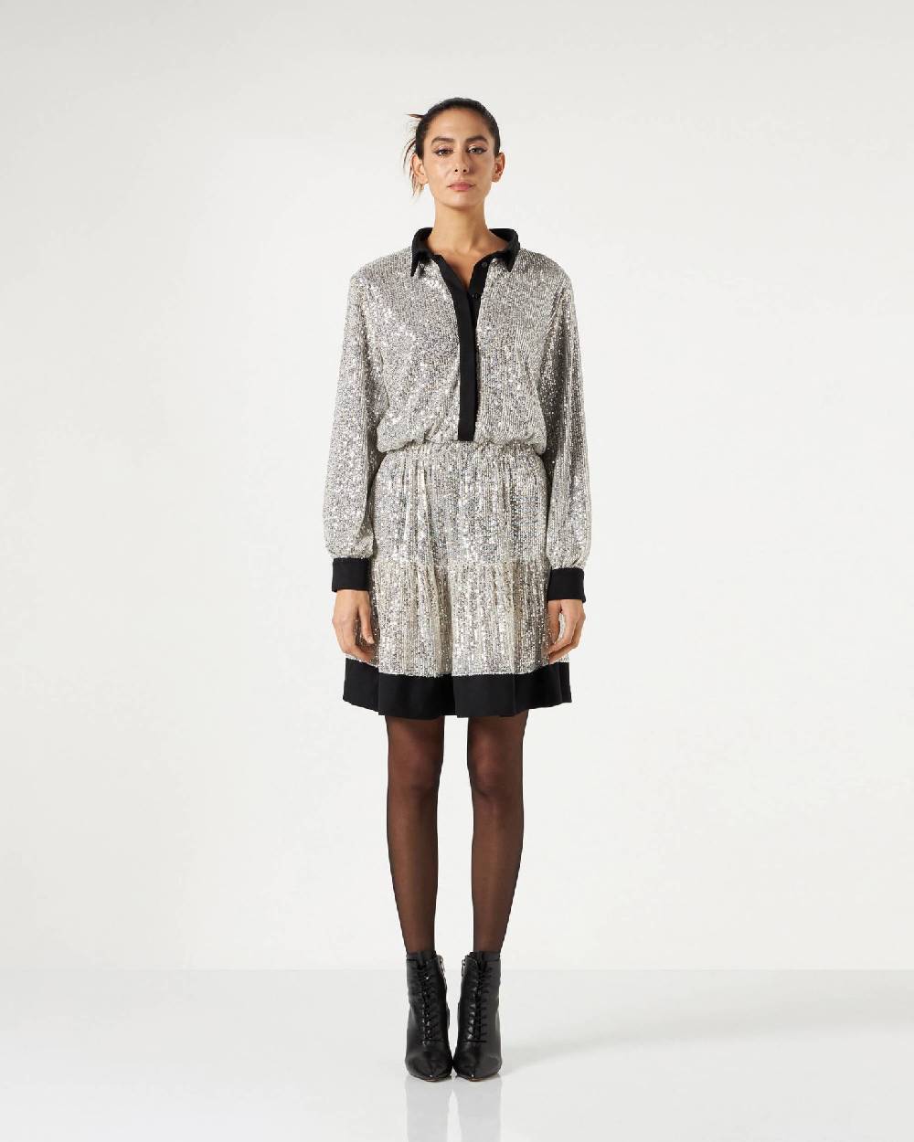 Le Twins Chicago Paillettes Argento