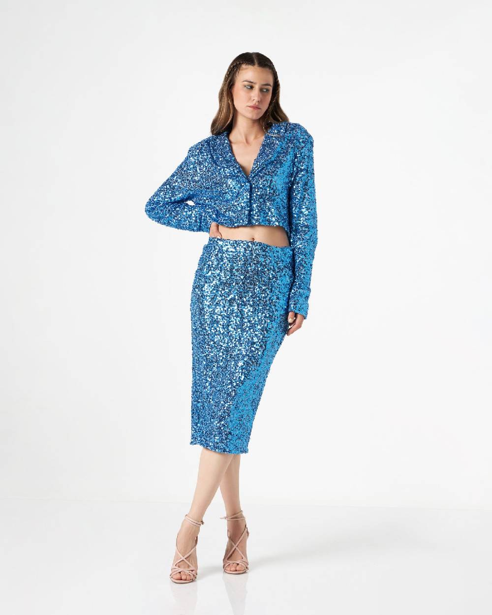 Le Twins Comacchio Corta Paillettes Celeste