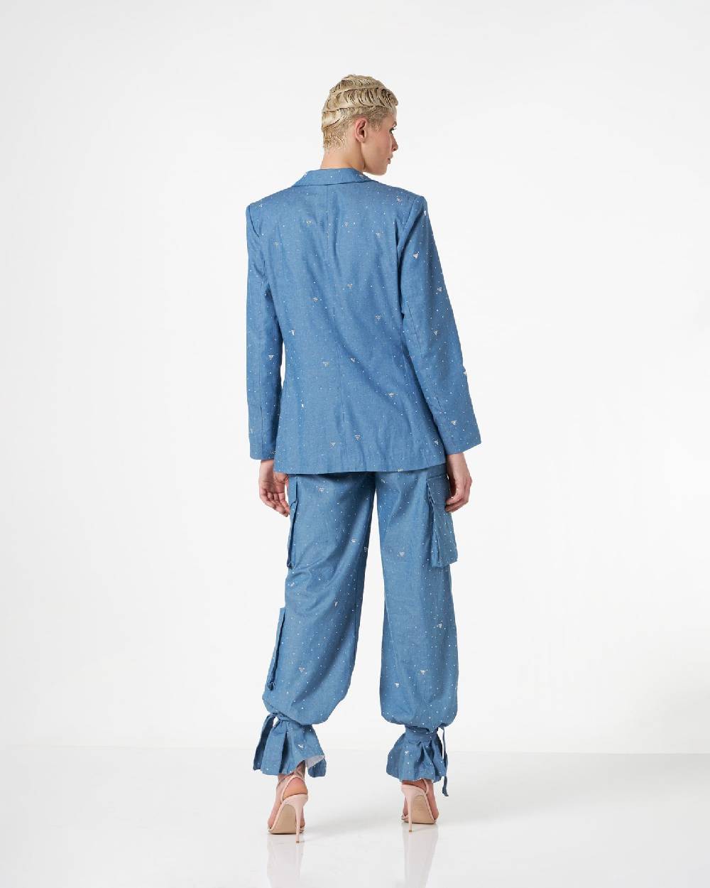 Le Twins Como Chambray Strass Celeste