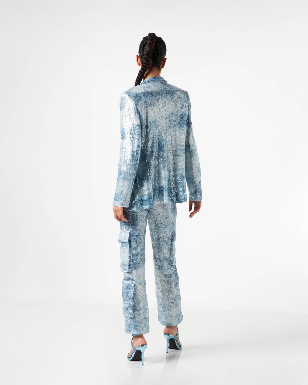 Le Twins Como Paillettes Jeans Celeste