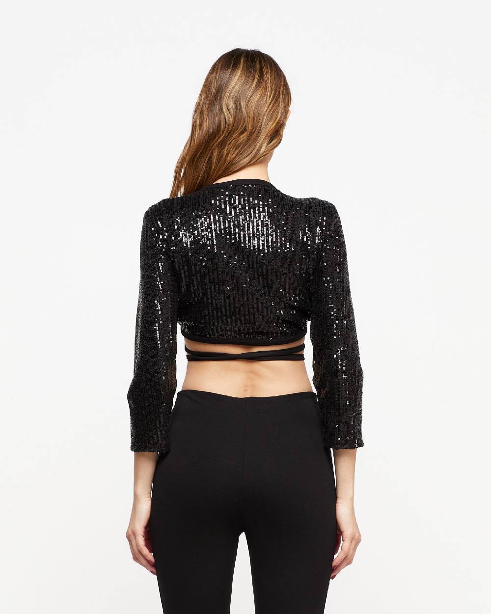 Le Twins Copri Spalla Lena – Paillettes Nero