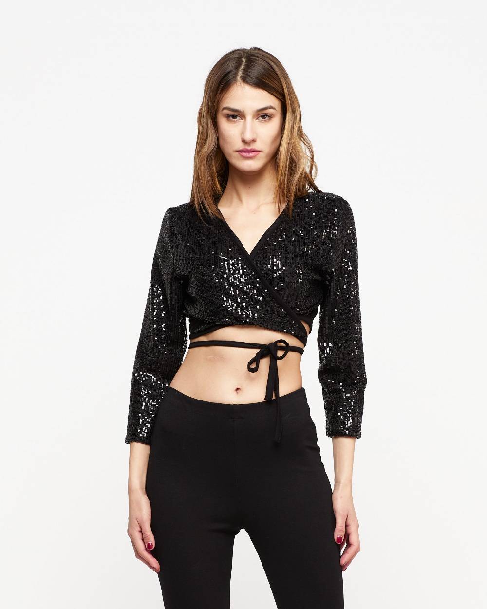 Le Twins Copri Spalla Lena – Paillettes Nero