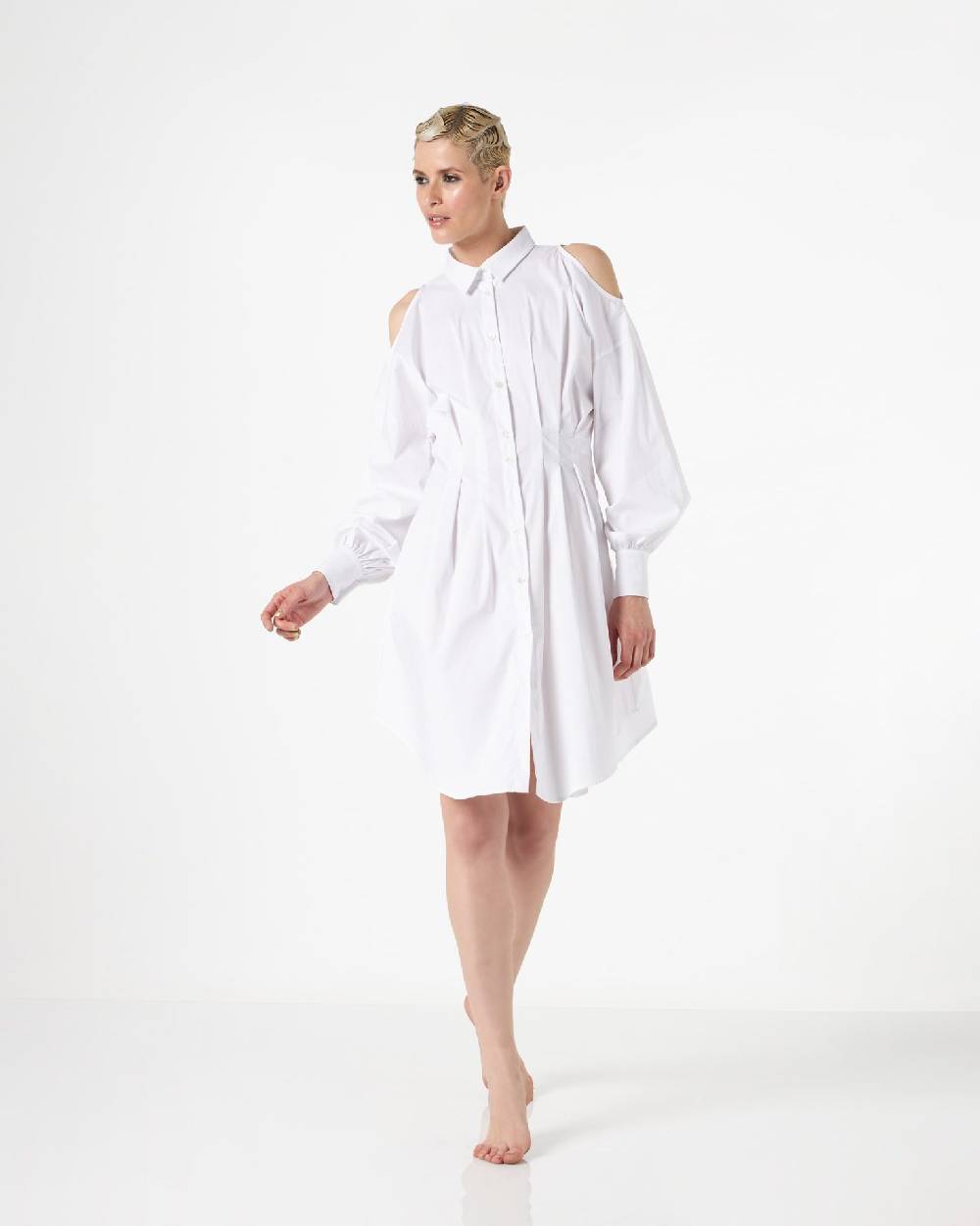 Le Twins Cristiana Corto Bianco Spalle Bucate