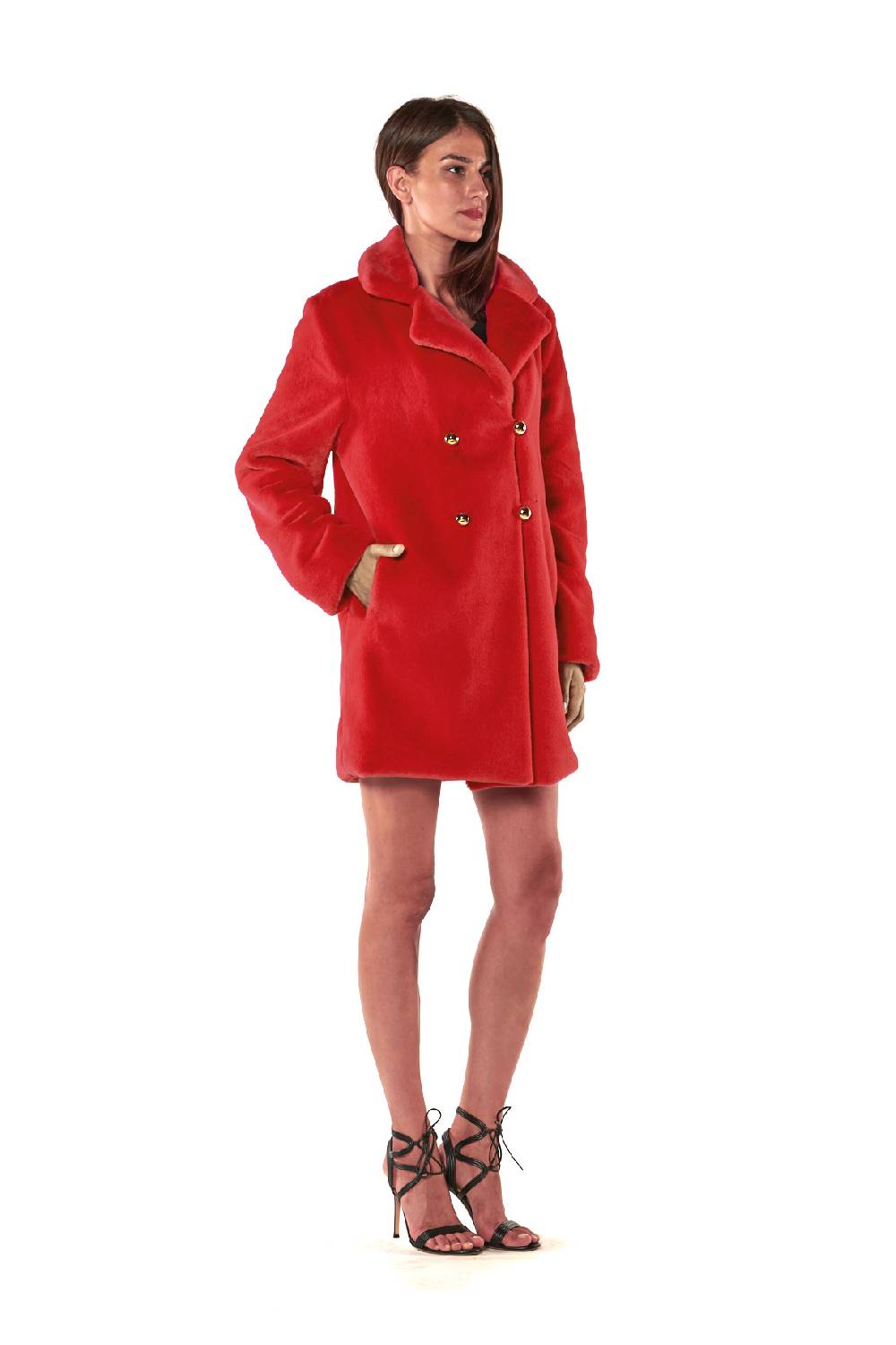 Le Twins Ecopelliccia Greta – Rosso