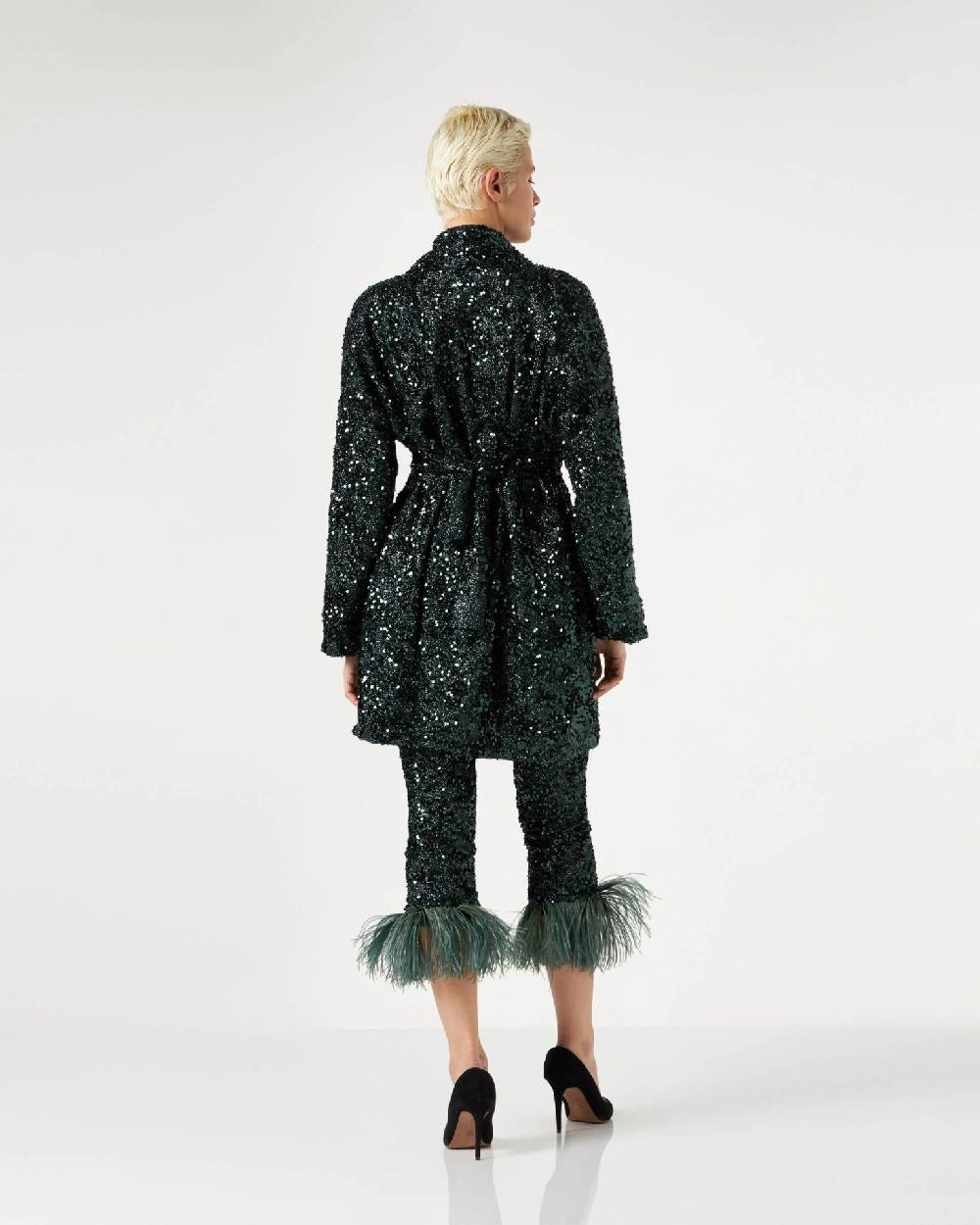 Le Twins Emma Paillettes Lurex Verde