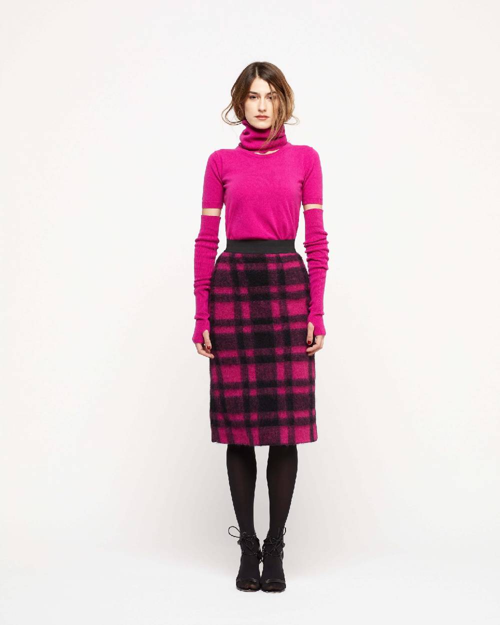 Le Twins Gonna Vilma – Quadri Fucsia e Nero